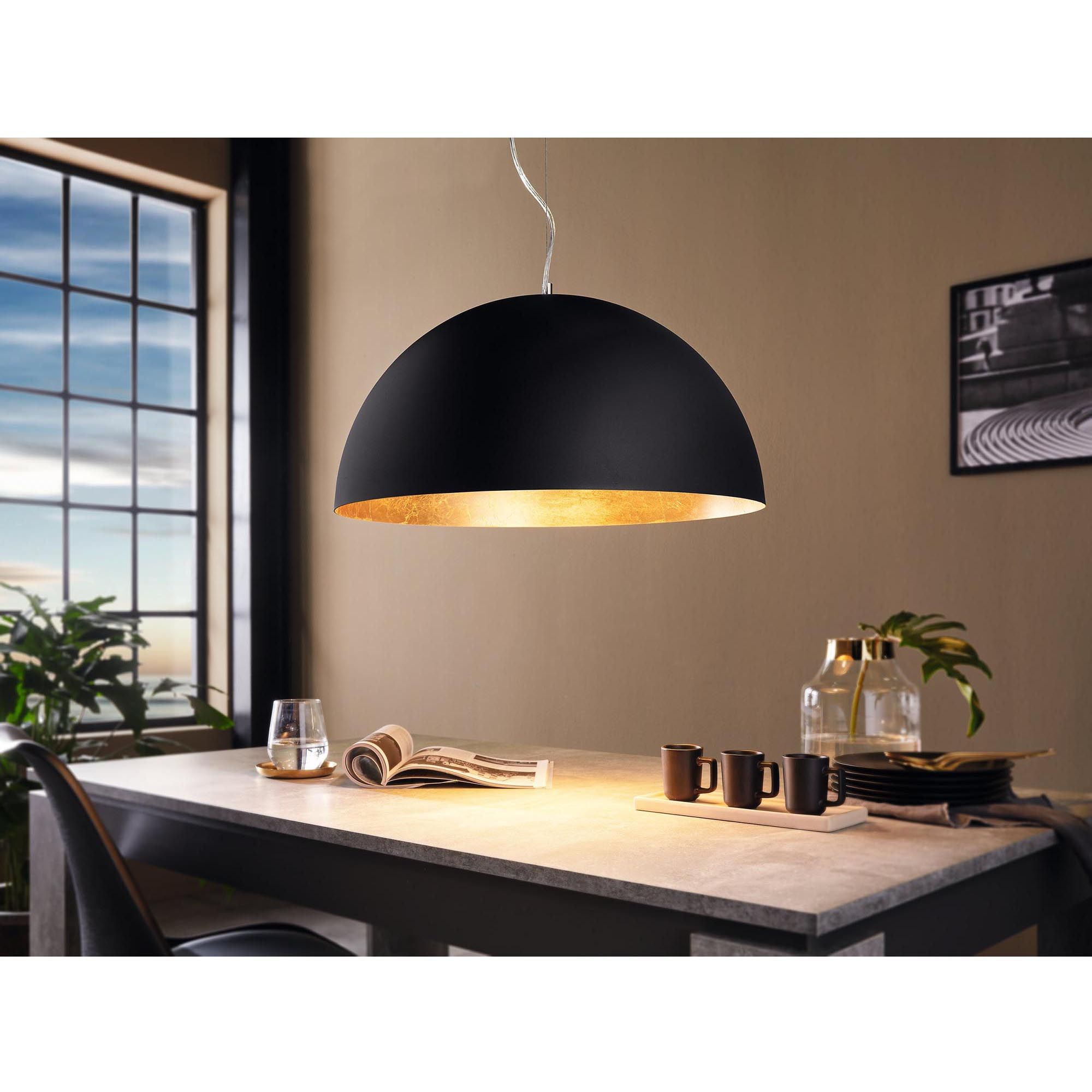 Suspension GAETANO 1 noir/doré Ø53cm