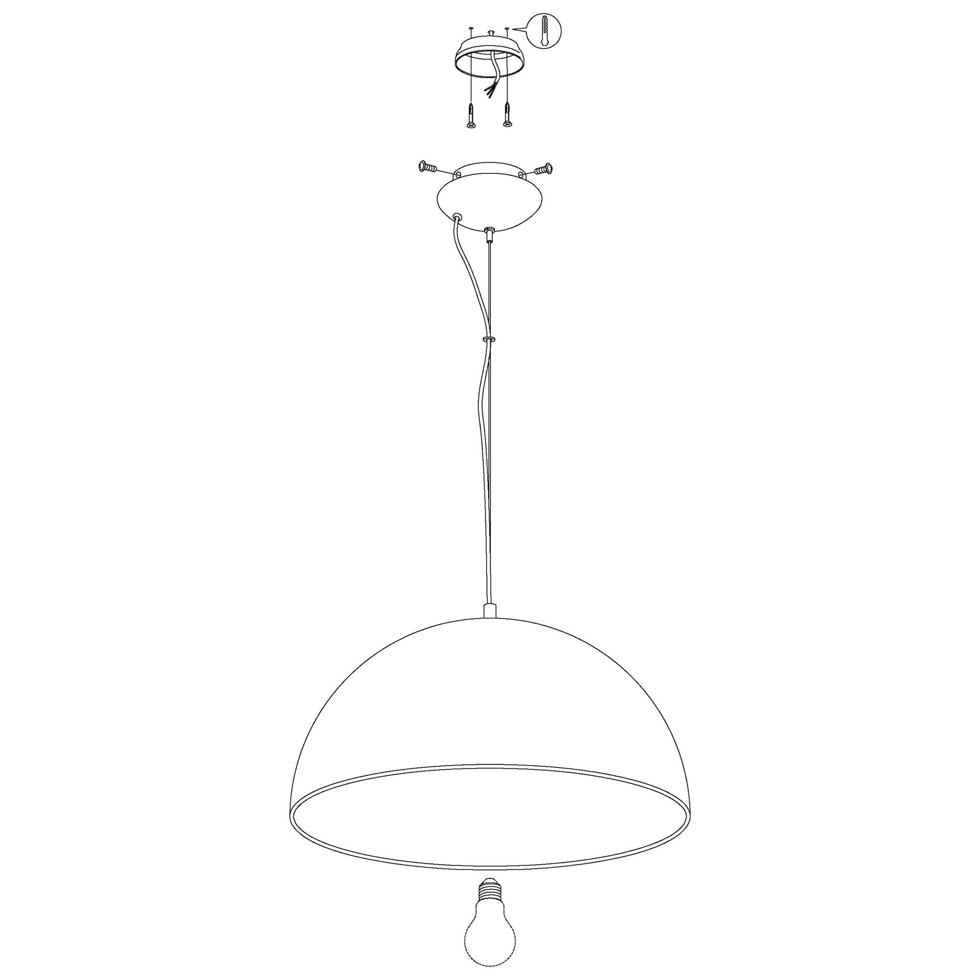 Suspension GAETANO 1 noir/doré Ø53cm