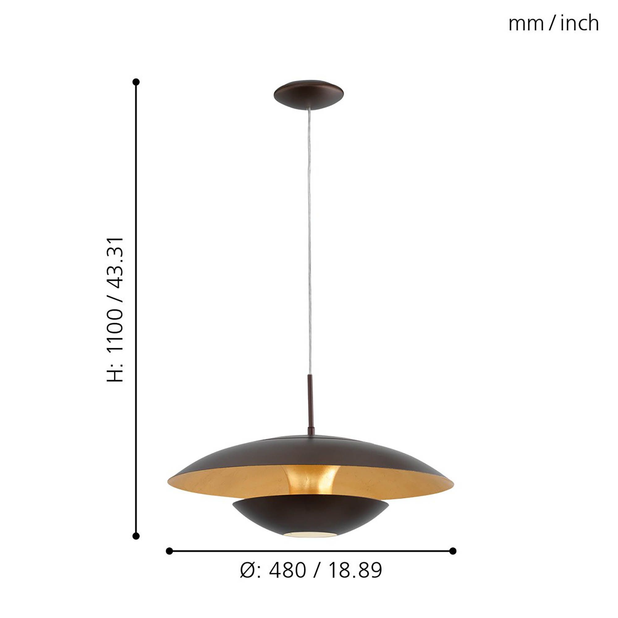 Suspension NUVANO noir Ø48cm