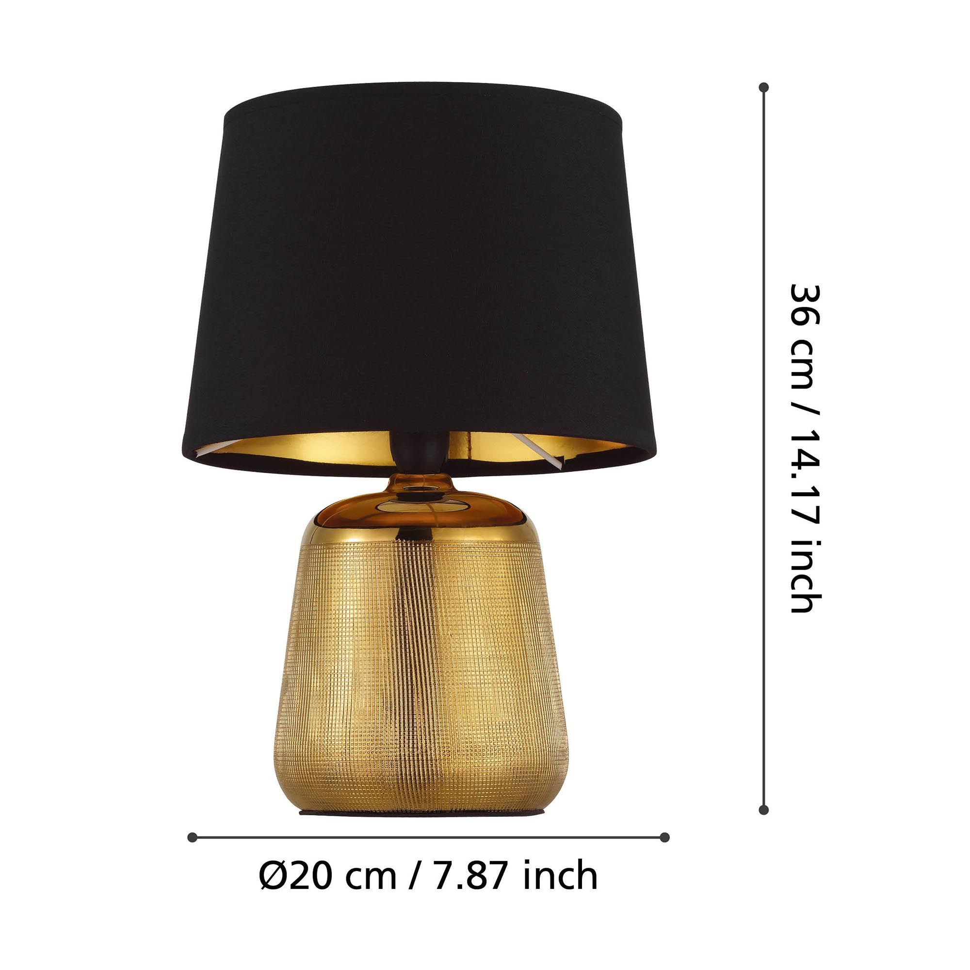 Lampe de table MANALBA noir/doré H30cm