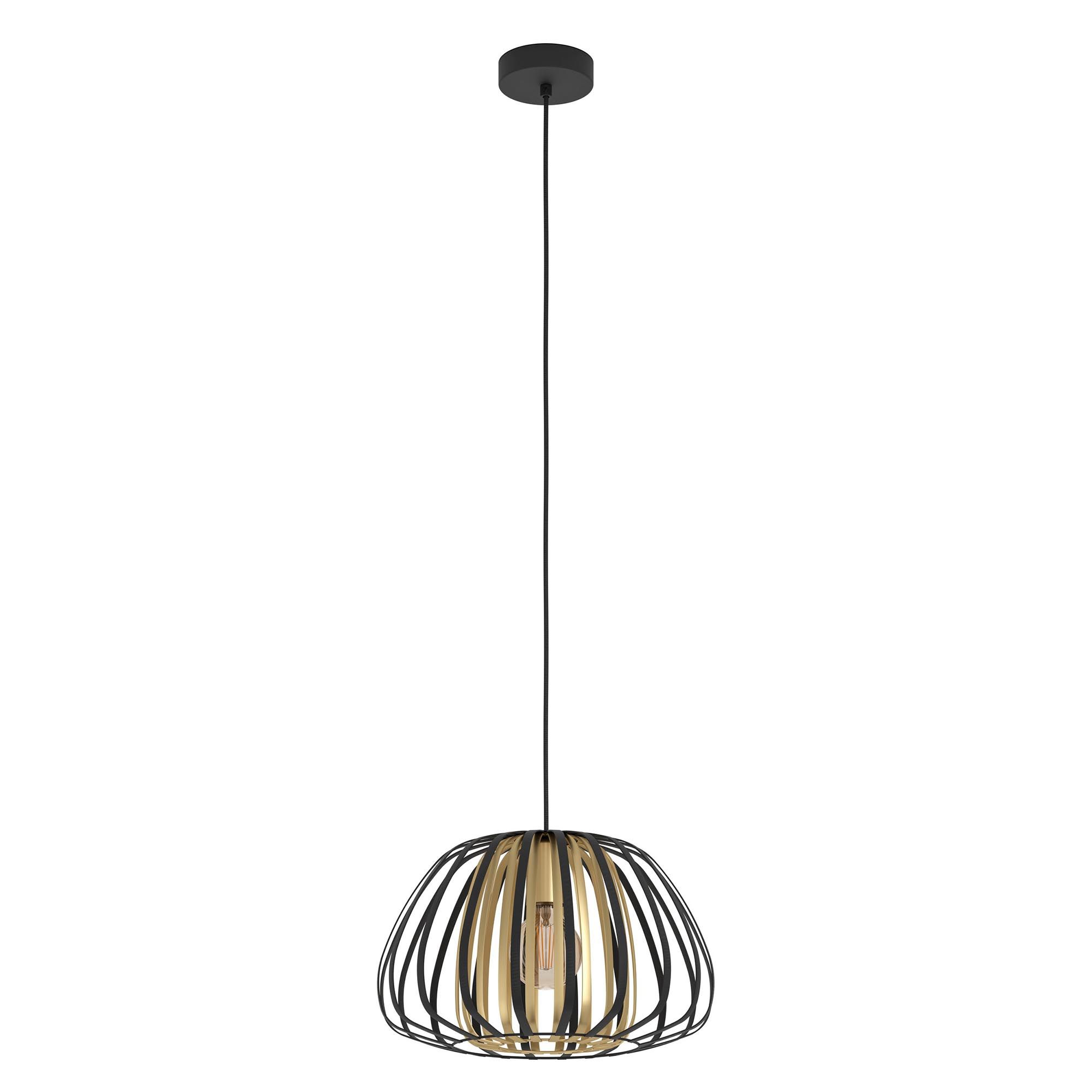 Suspension ENCINITOS noir/doré Ø37,5cm