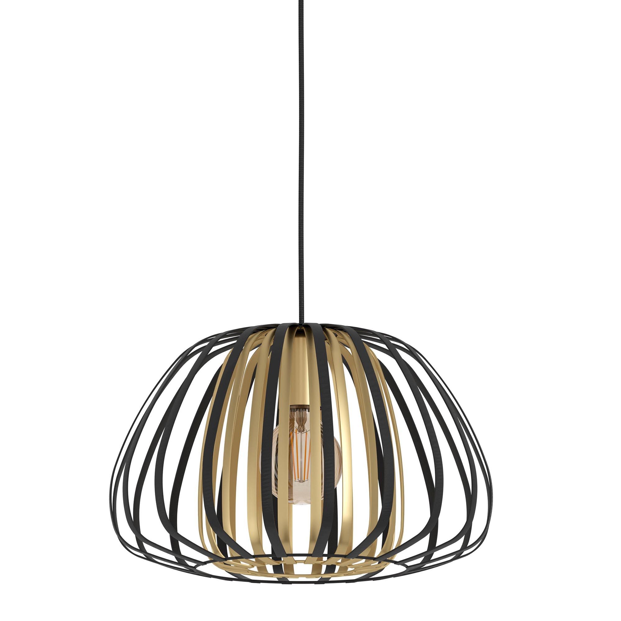 Suspension ENCINITOS noir/doré Ø37,5cm