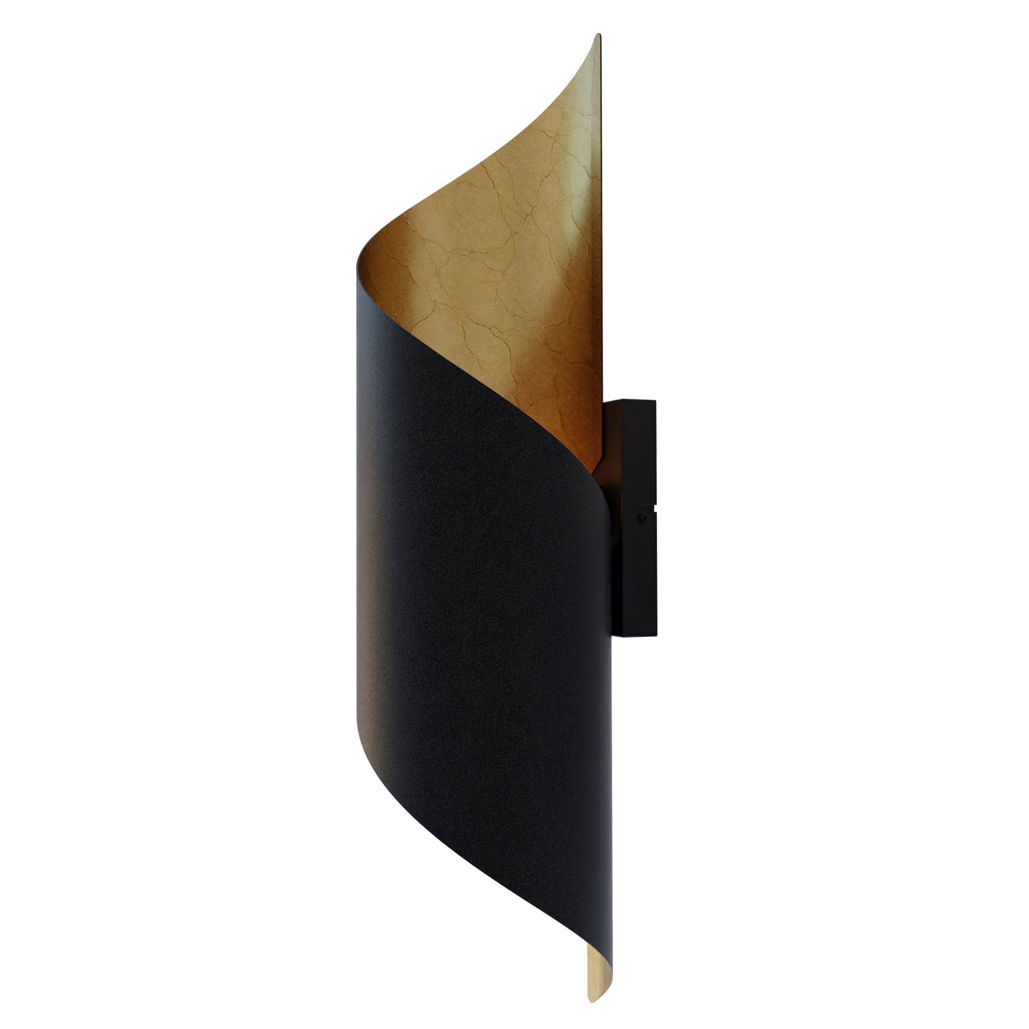 Applique JABALOYAS noir/doré H63cm