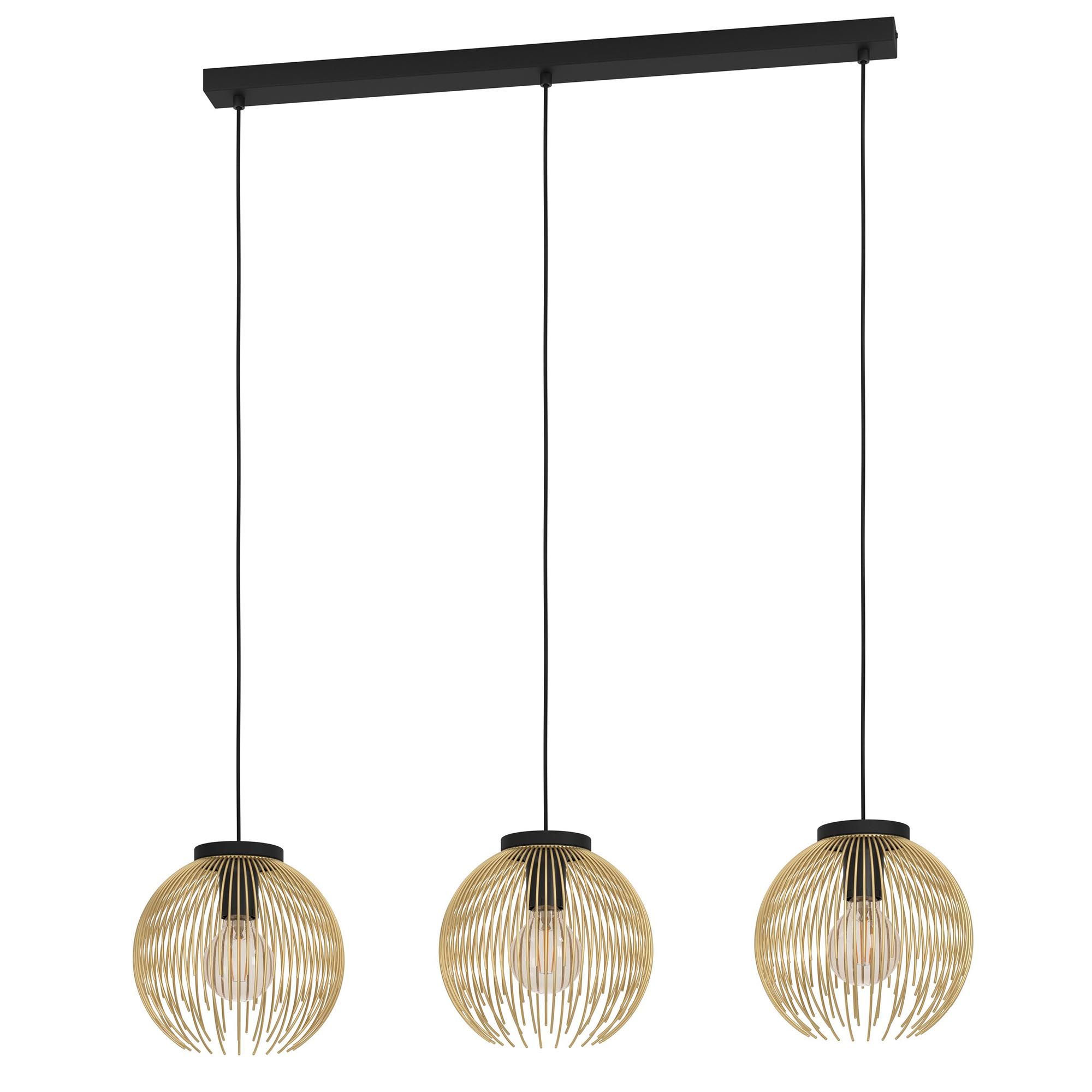 Suspension VENEZUELA noir/doré L93,5cm
