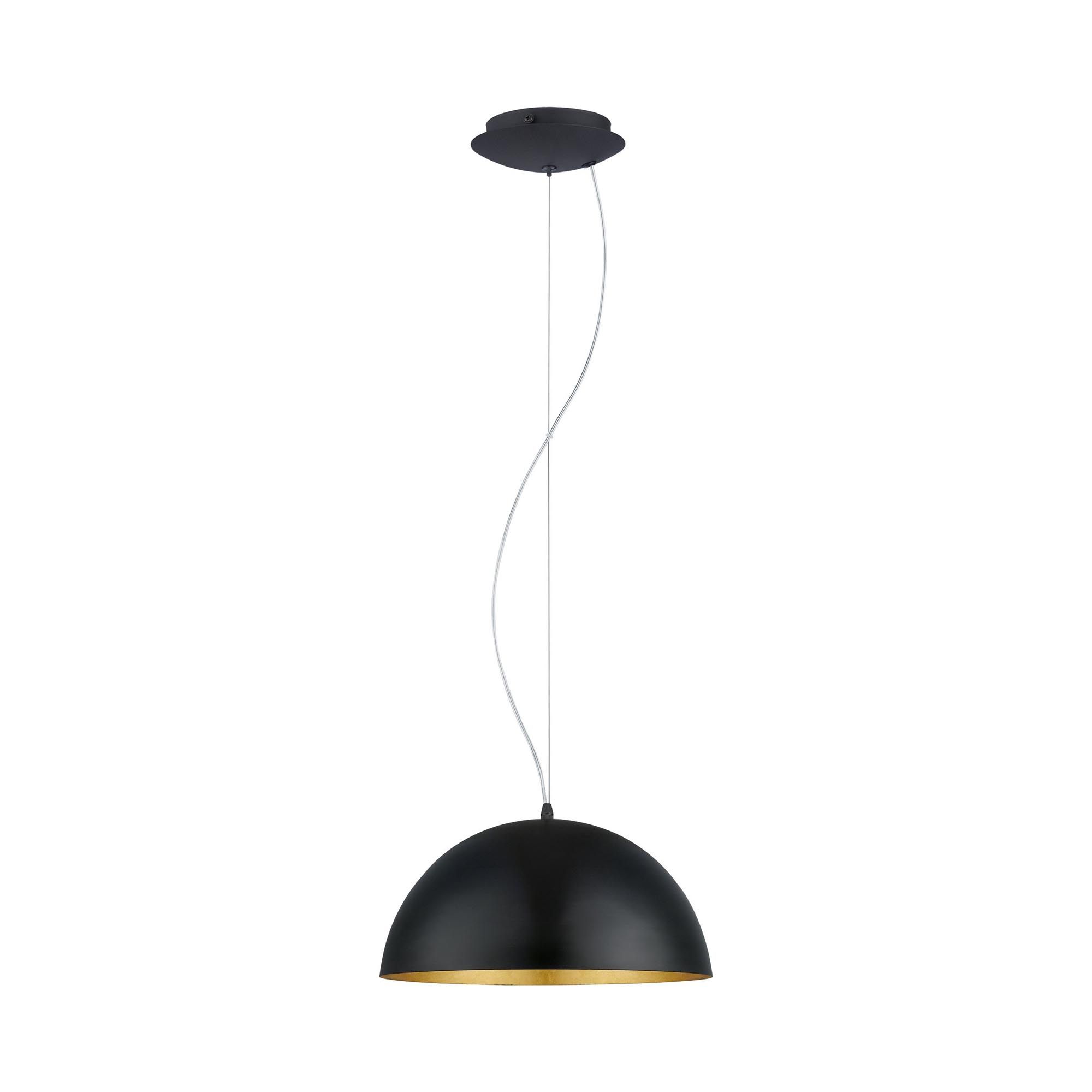 Suspension GAETANO 1 noir/doré Ø38cm