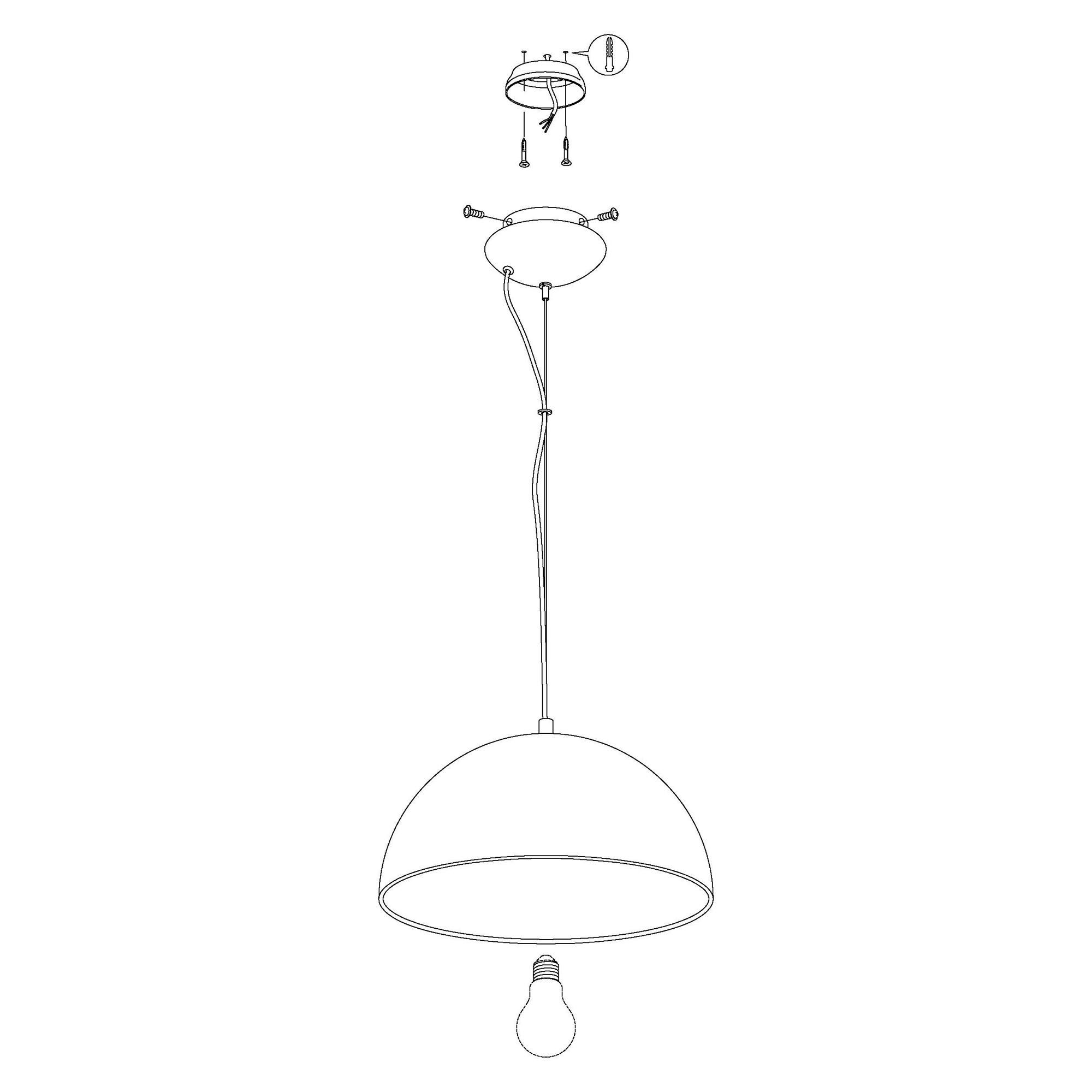 Suspension GAETANO 1 noir/doré Ø38cm