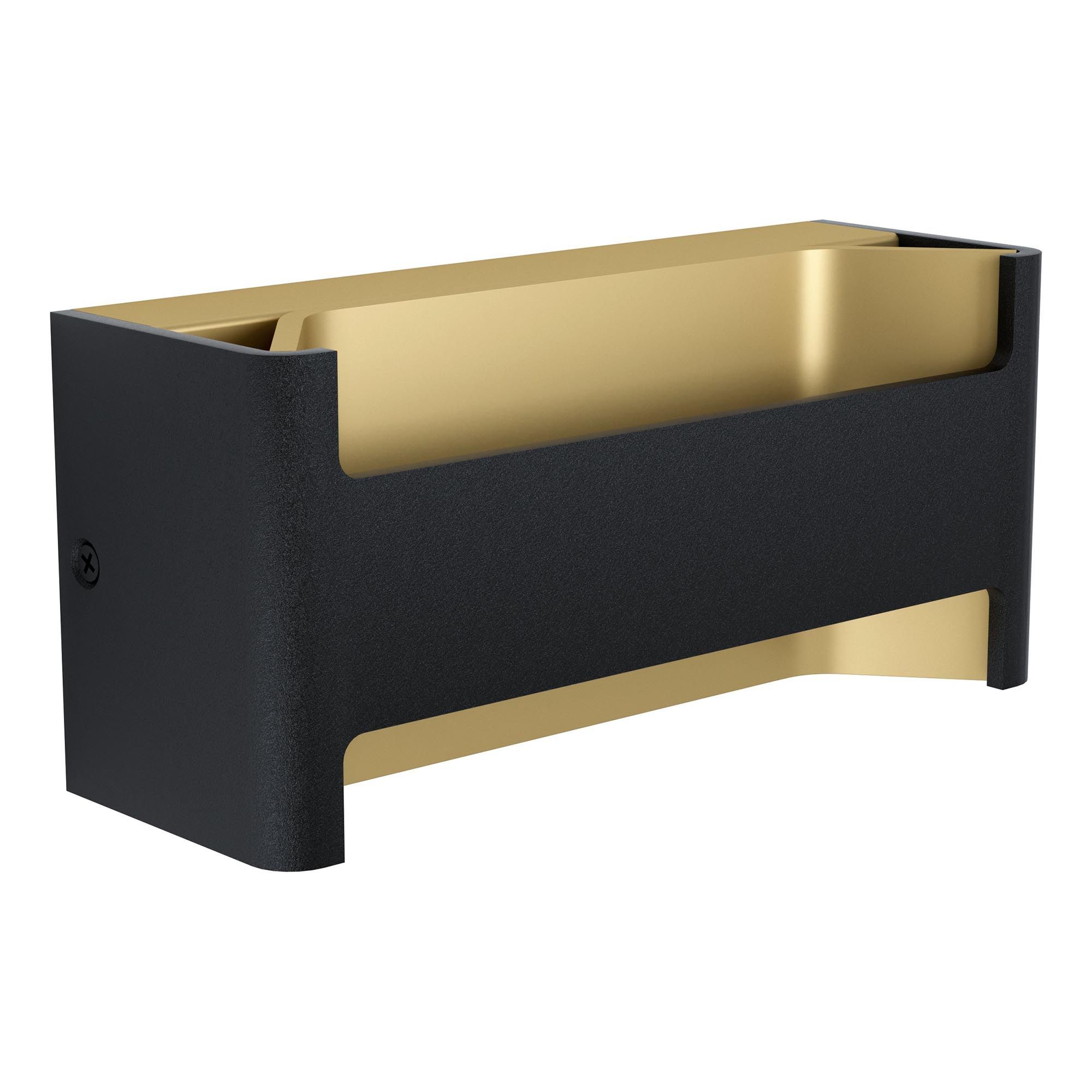 Applique LED FELONICHE noir/doré H10cm