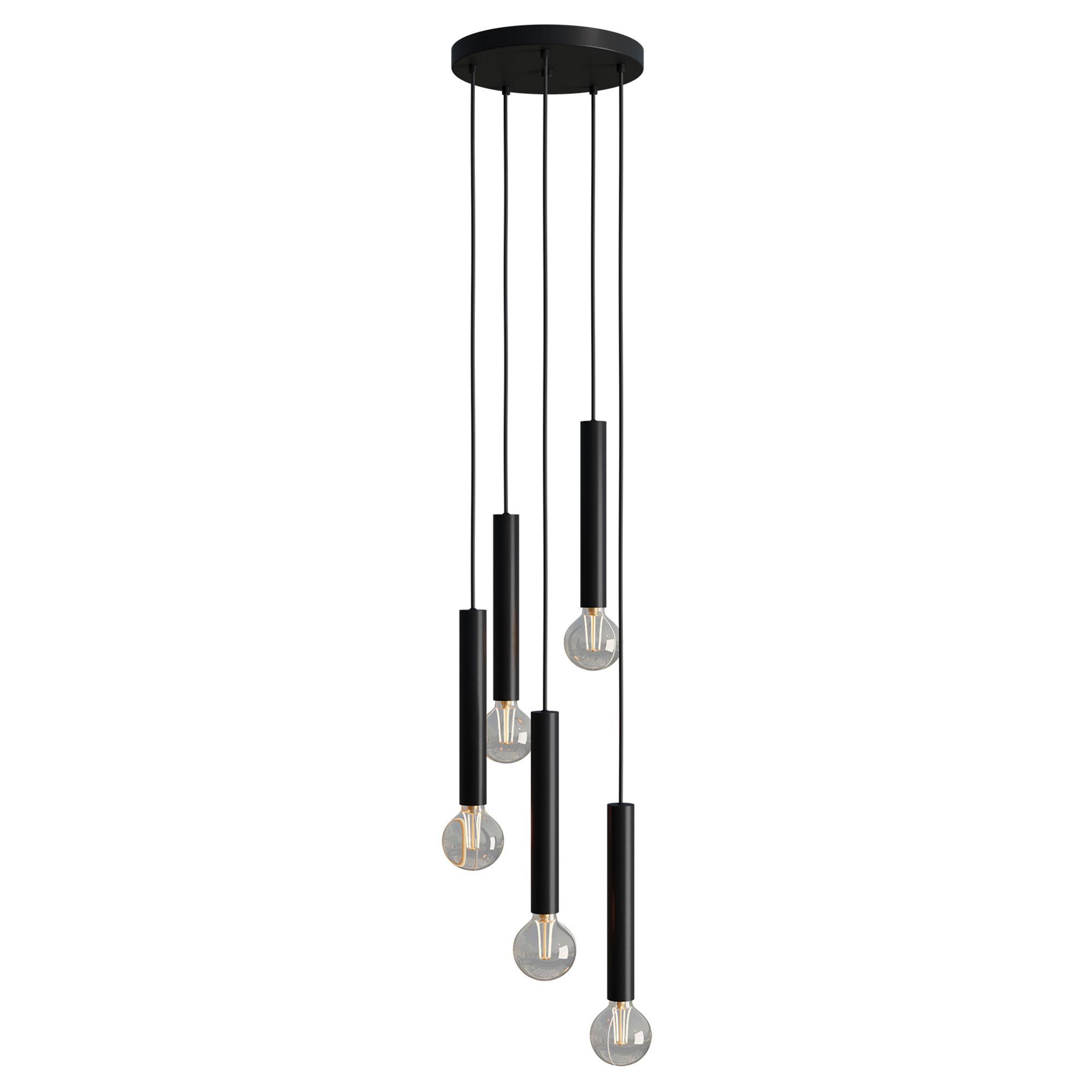 Suspension CORTENOVA noir H150cm