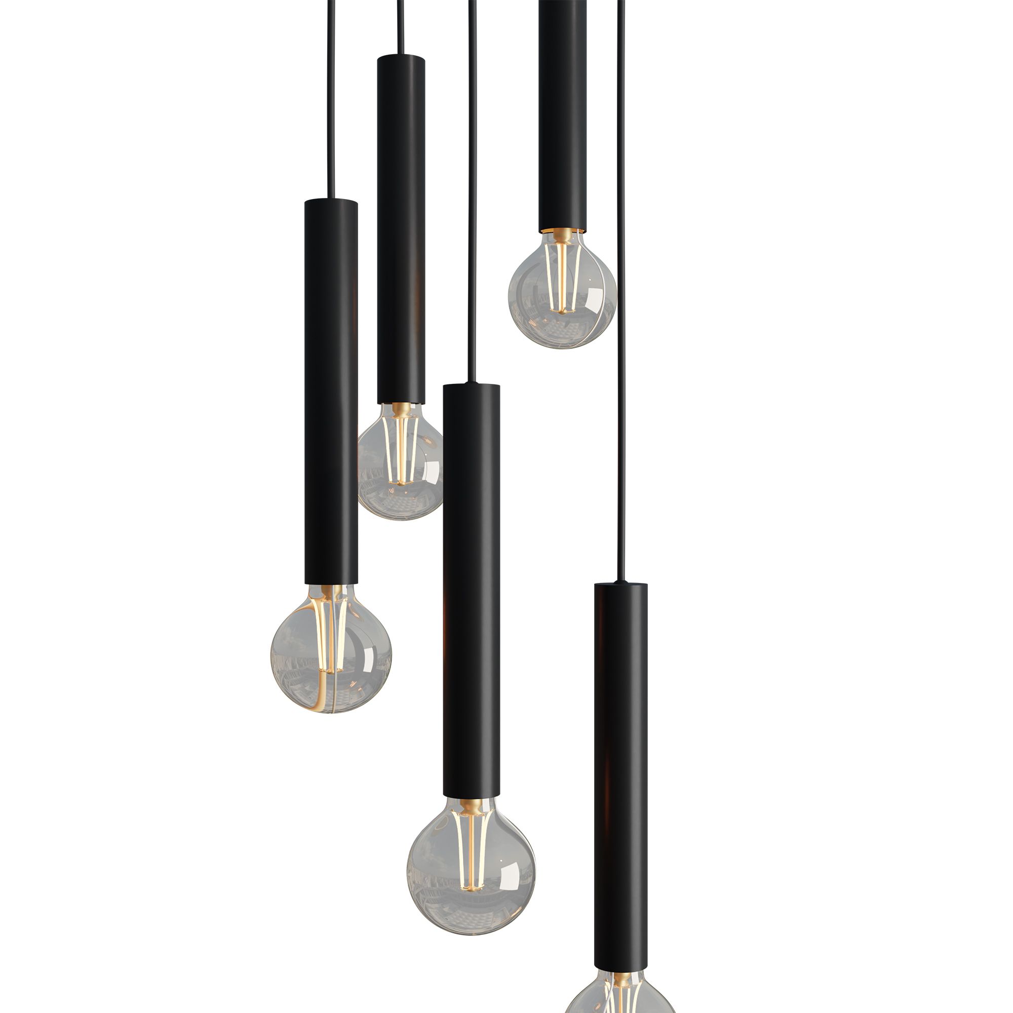 Suspension CORTENOVA noir H150cm