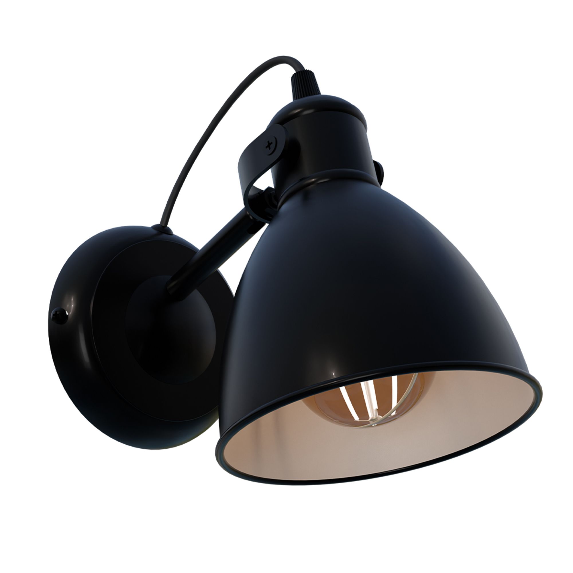 Applique PRIDDY noir H21,5cm