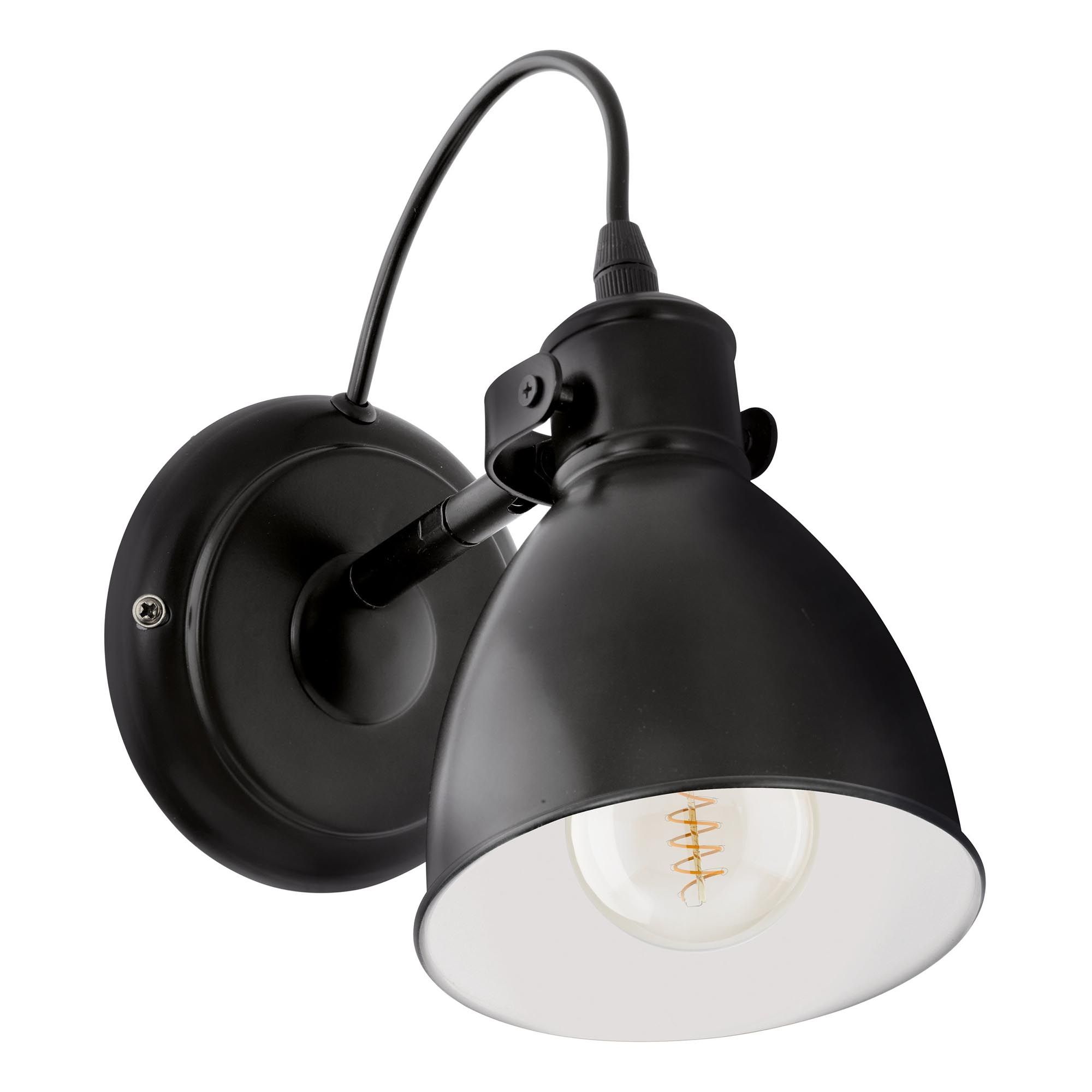 Applique PRIDDY noir H21,5cm