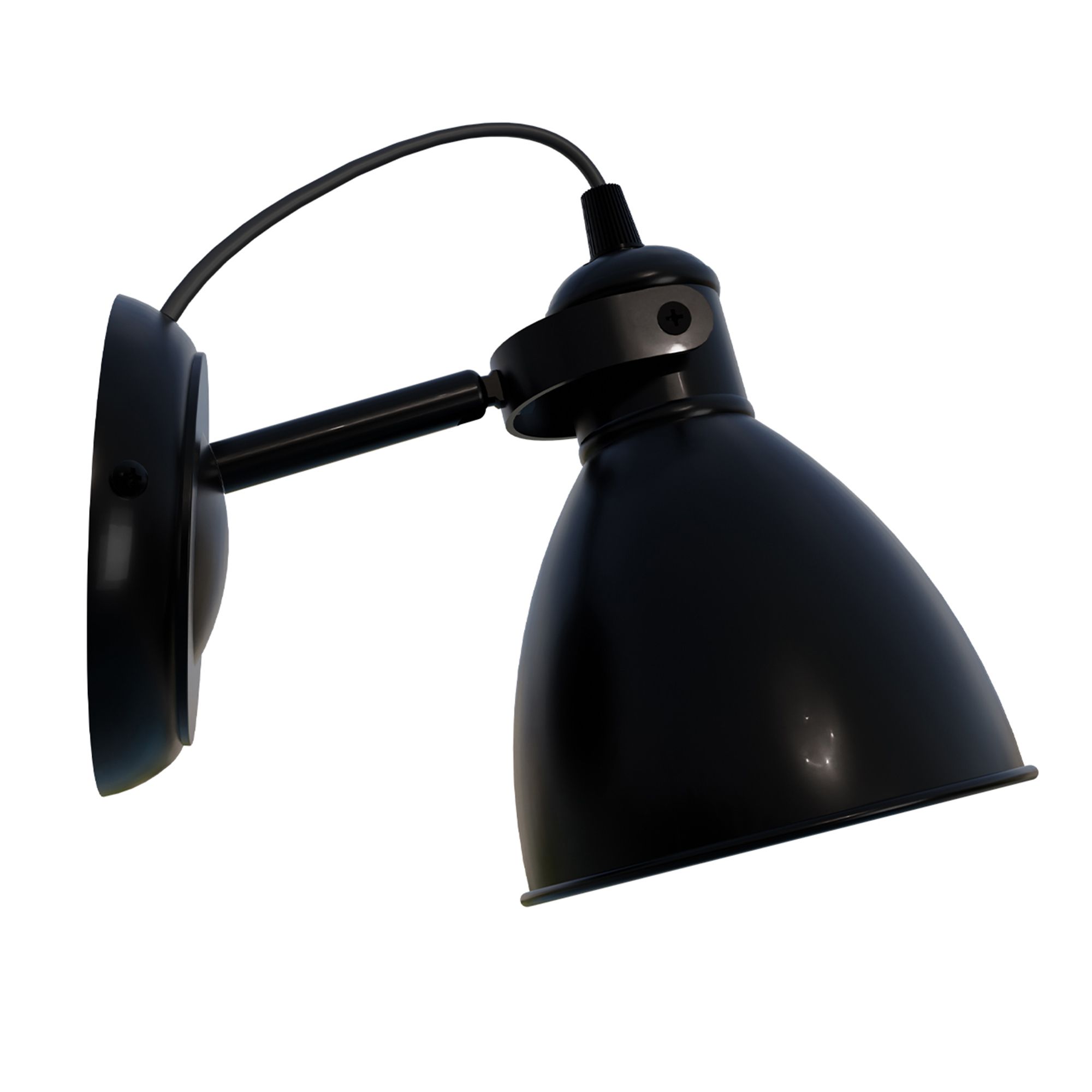 Applique PRIDDY noir H21,5cm