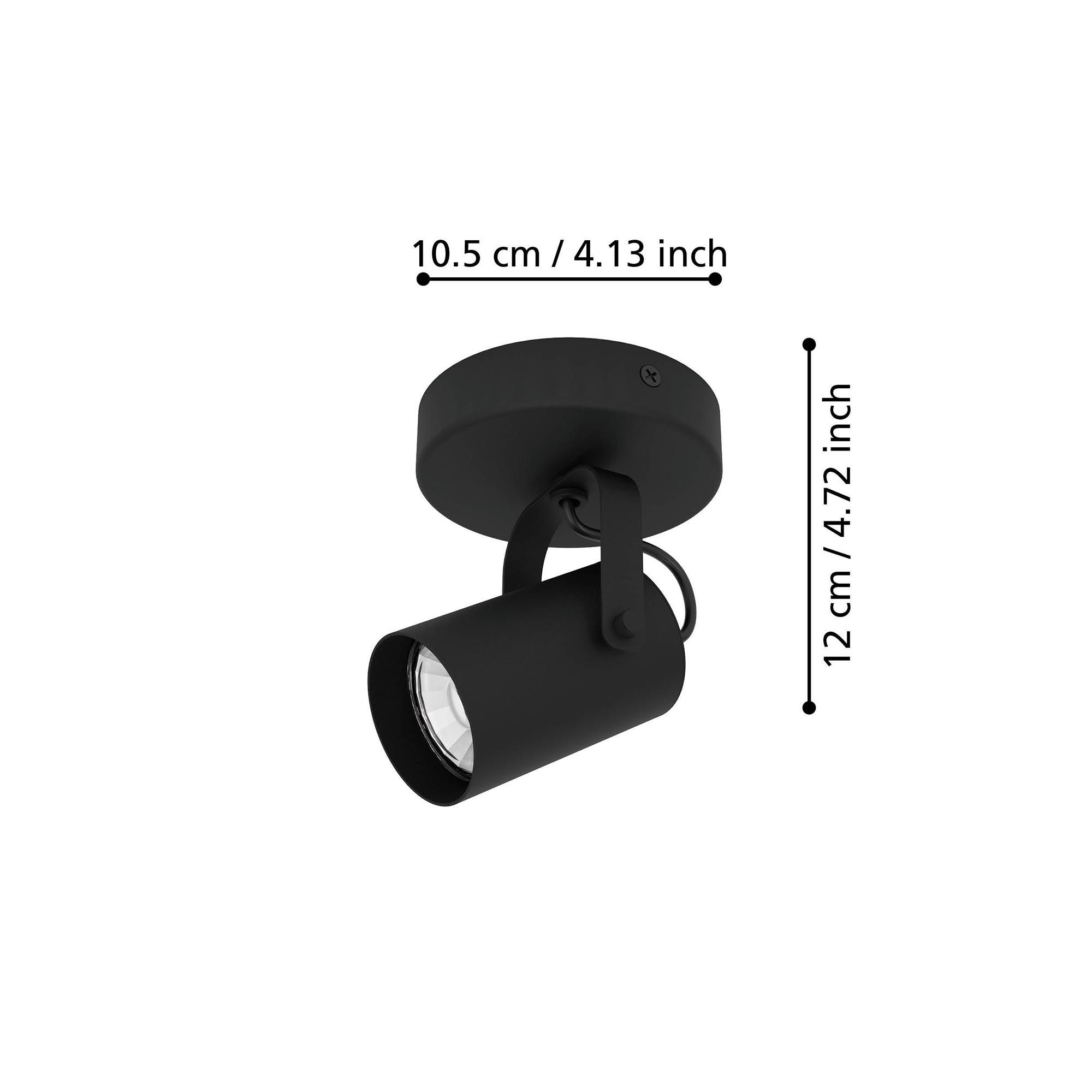 Spot SOREGO noir H12cm
