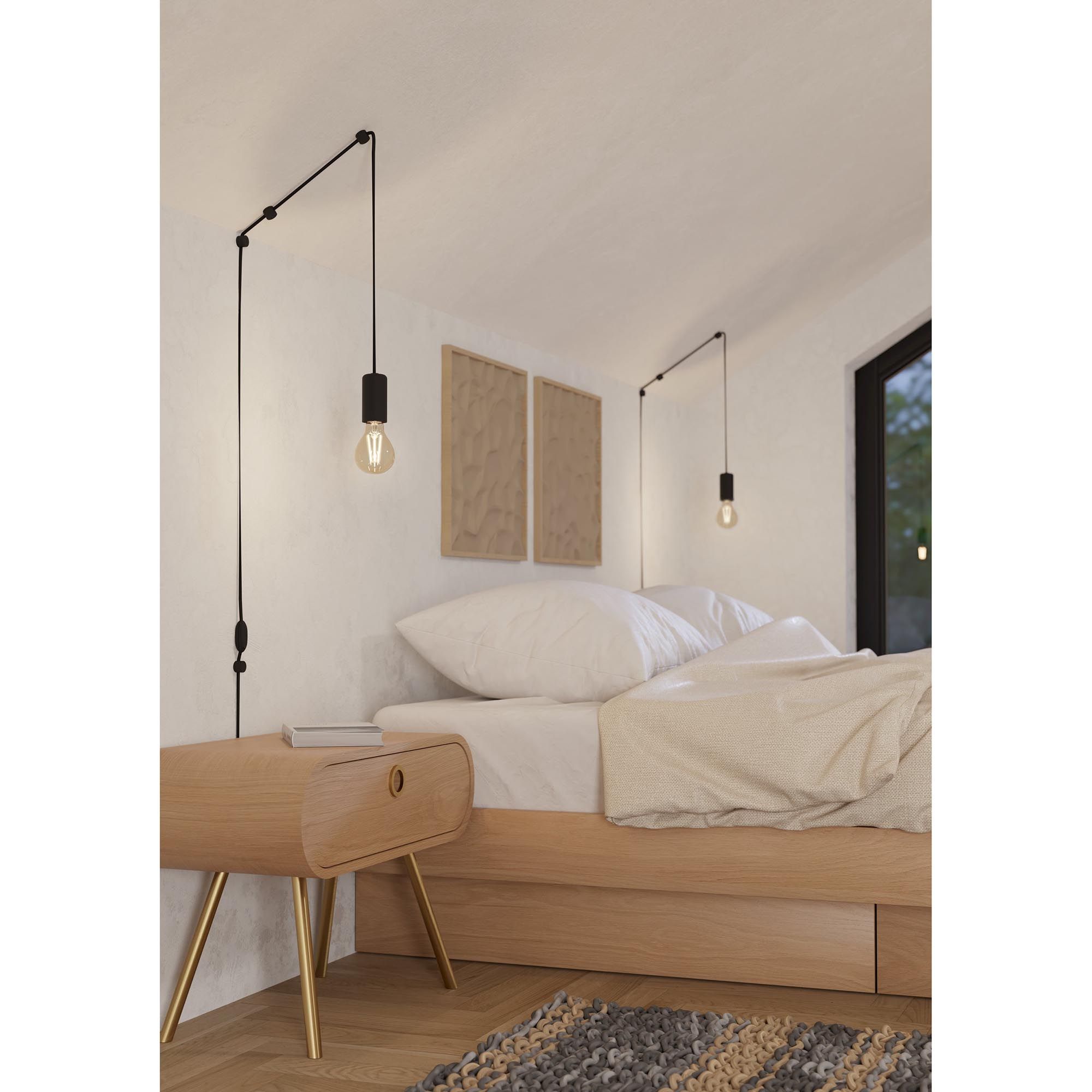 Applique tête de lit PINETINA noir L128cm