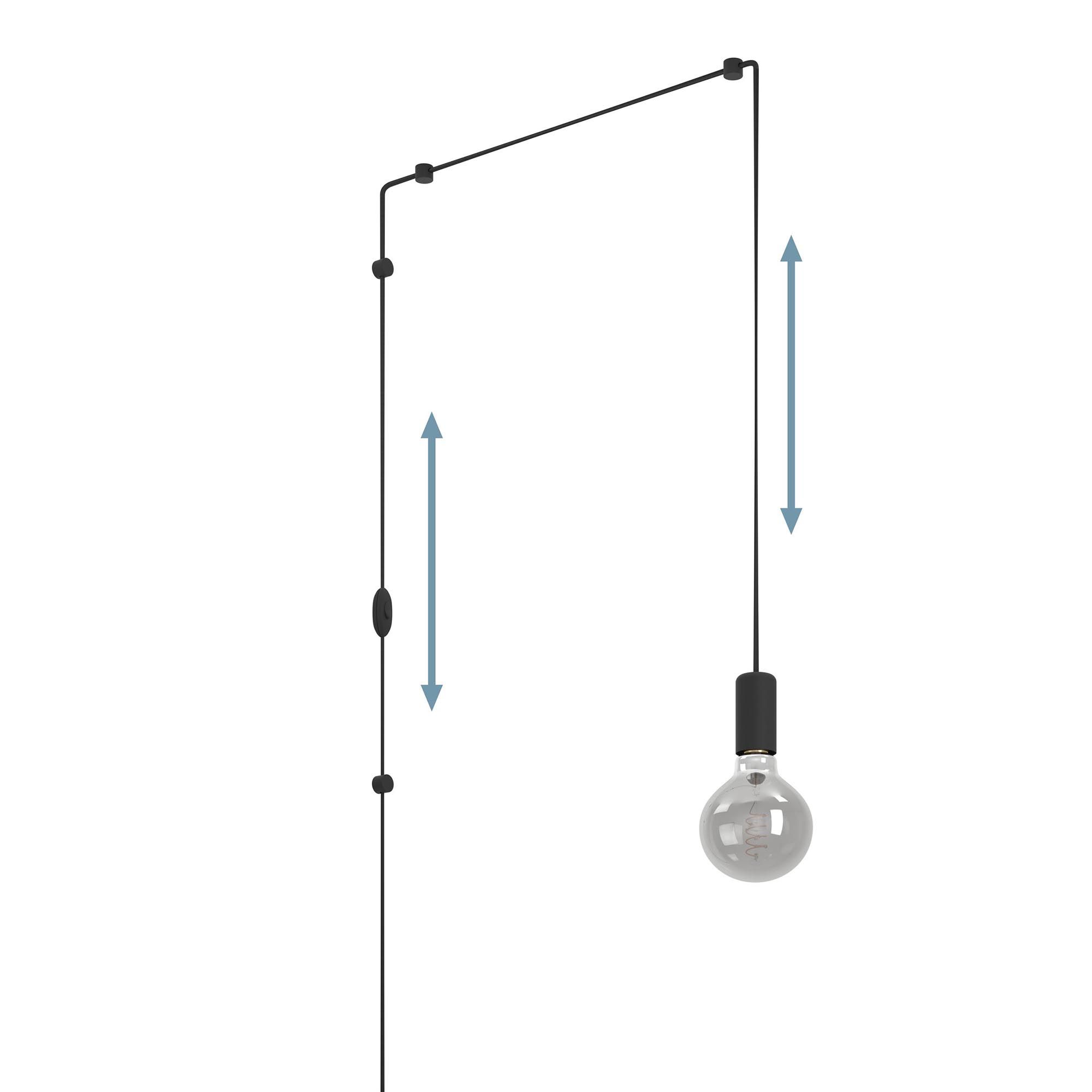 Applique tête de lit PINETINA noir L128cm