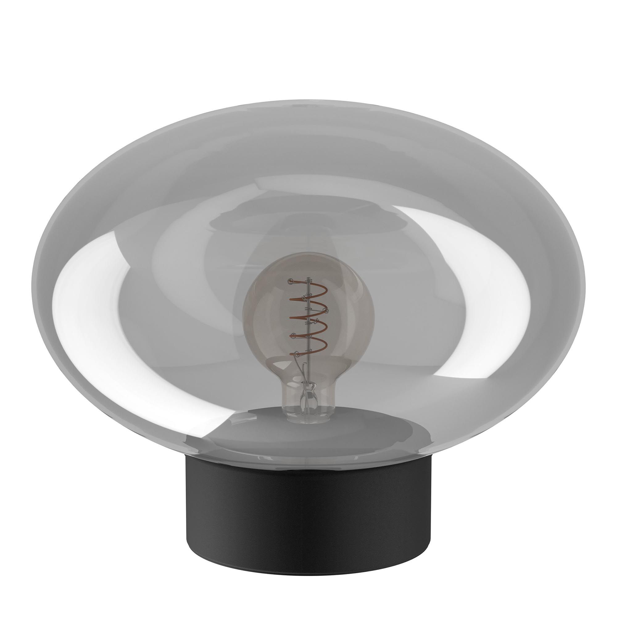 Lampe MADONNINA noir/verre fumé H27cm
