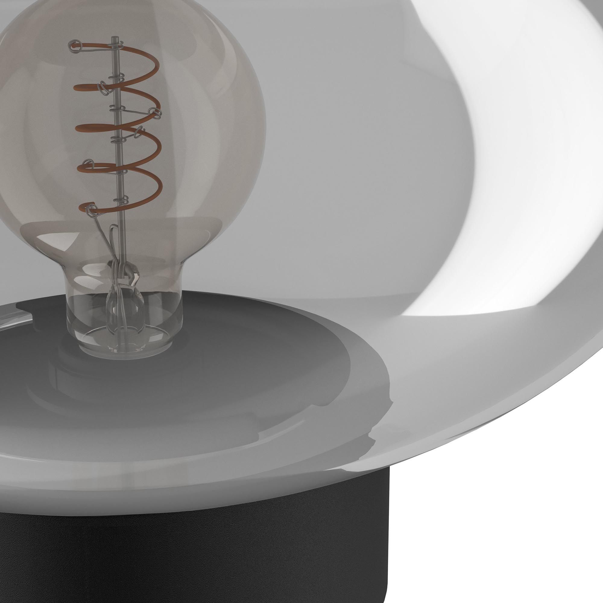 Lampe MADONNINA noir/verre fumé H27cm