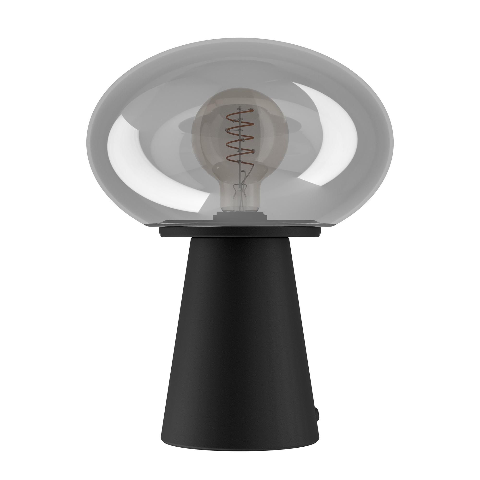 Lampe MADONNINA noir/verre fumé H32,5cm
