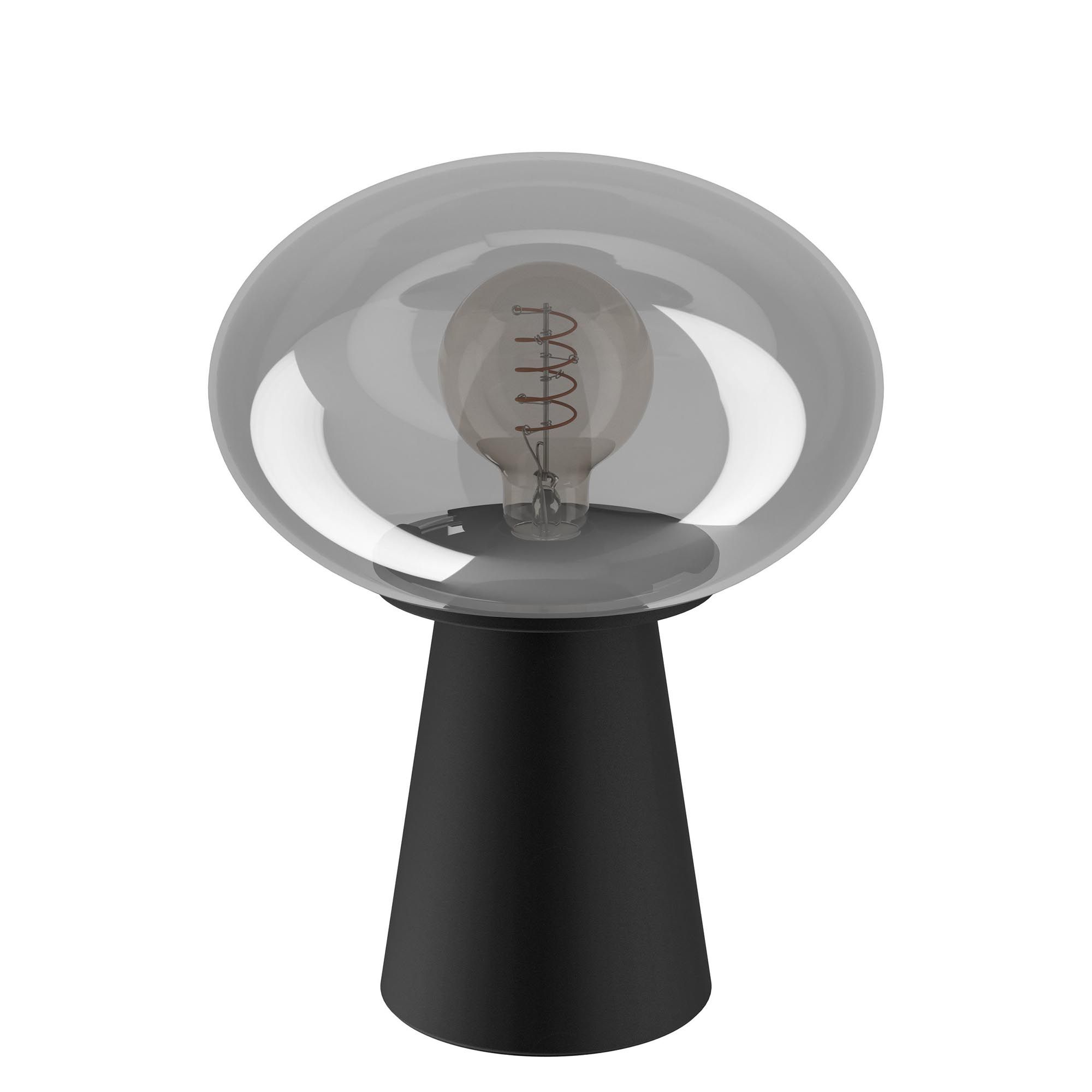Lampe MADONNINA noir/verre fumé H32,5cm