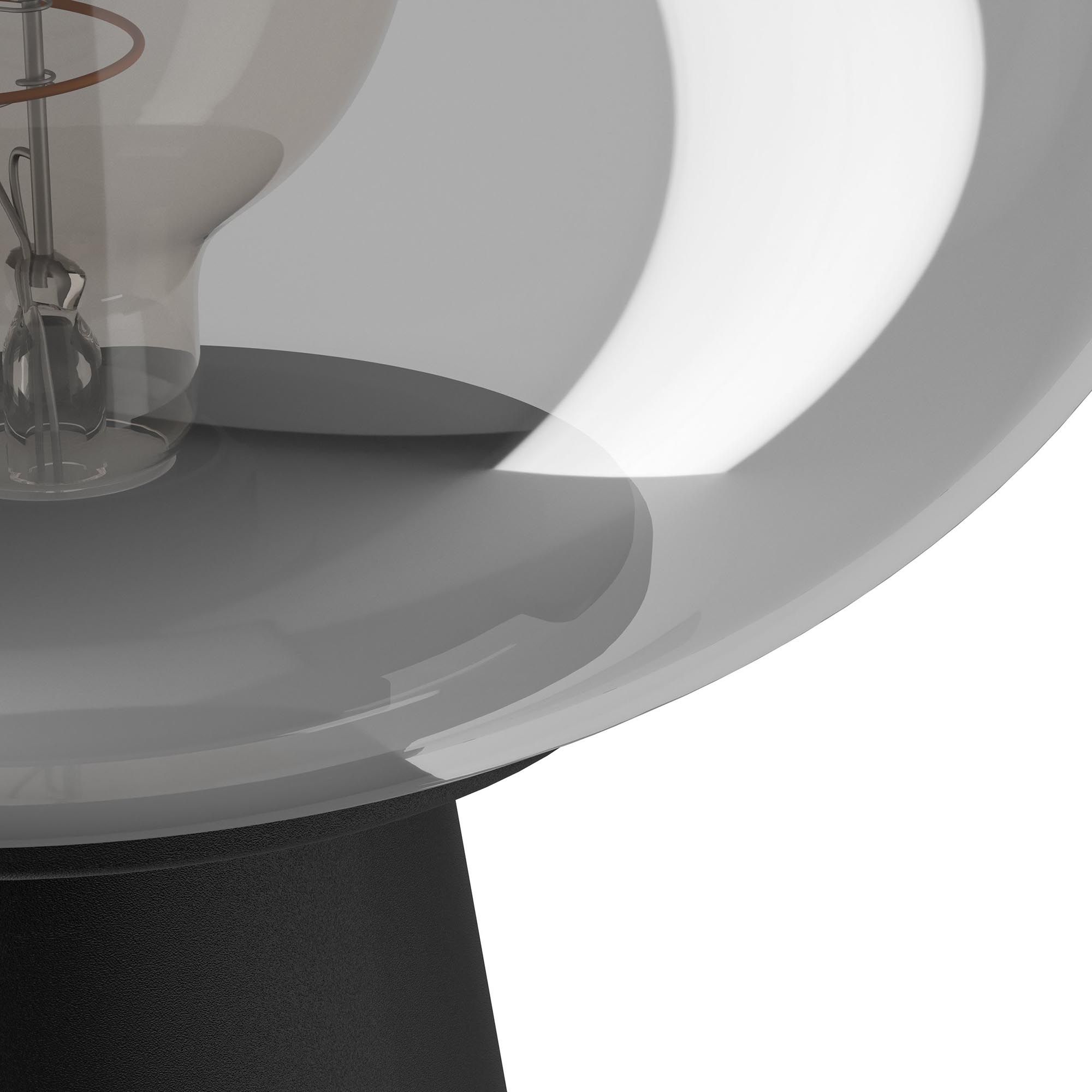 Lampe MADONNINA noir/verre fumé H32,5cm