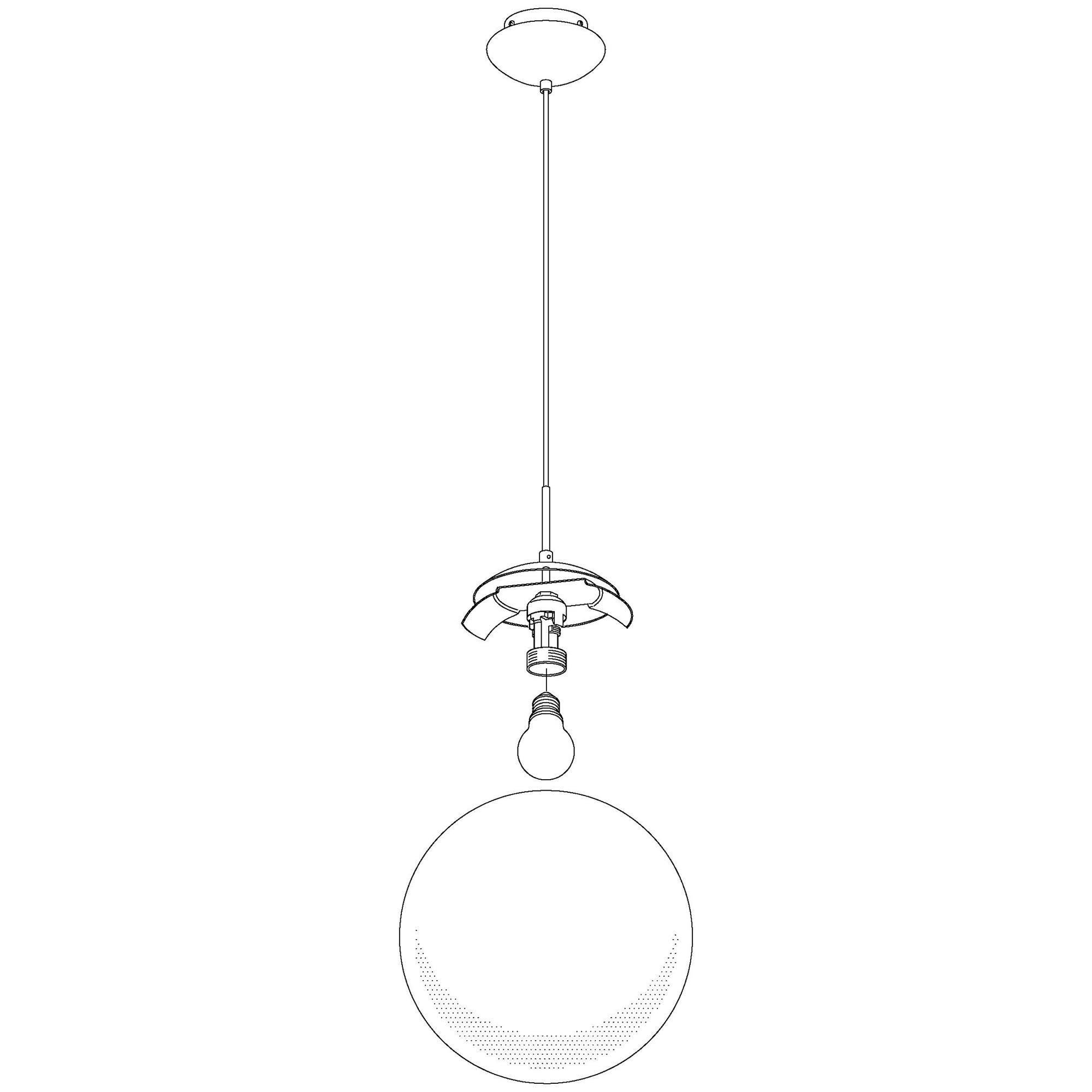 Suspension RONDO verre opalin Ø25cm