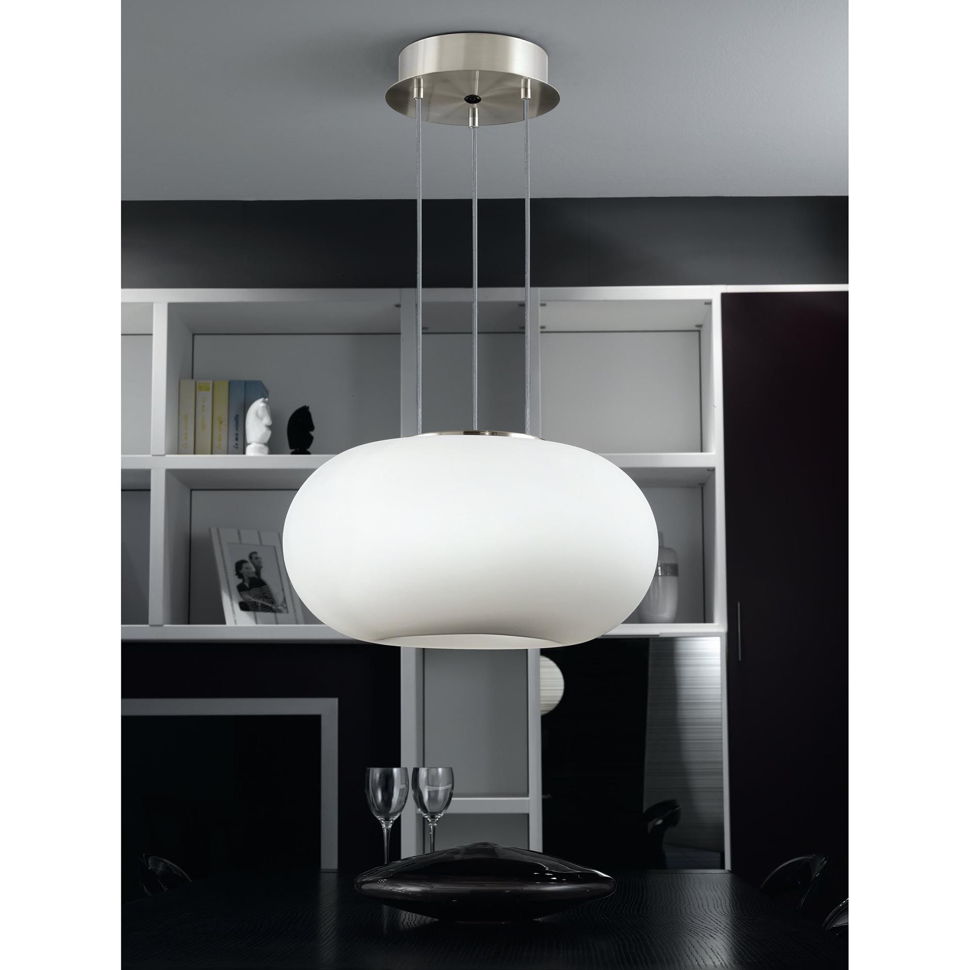 Suspension OPTICA verre opalin Ø28cm