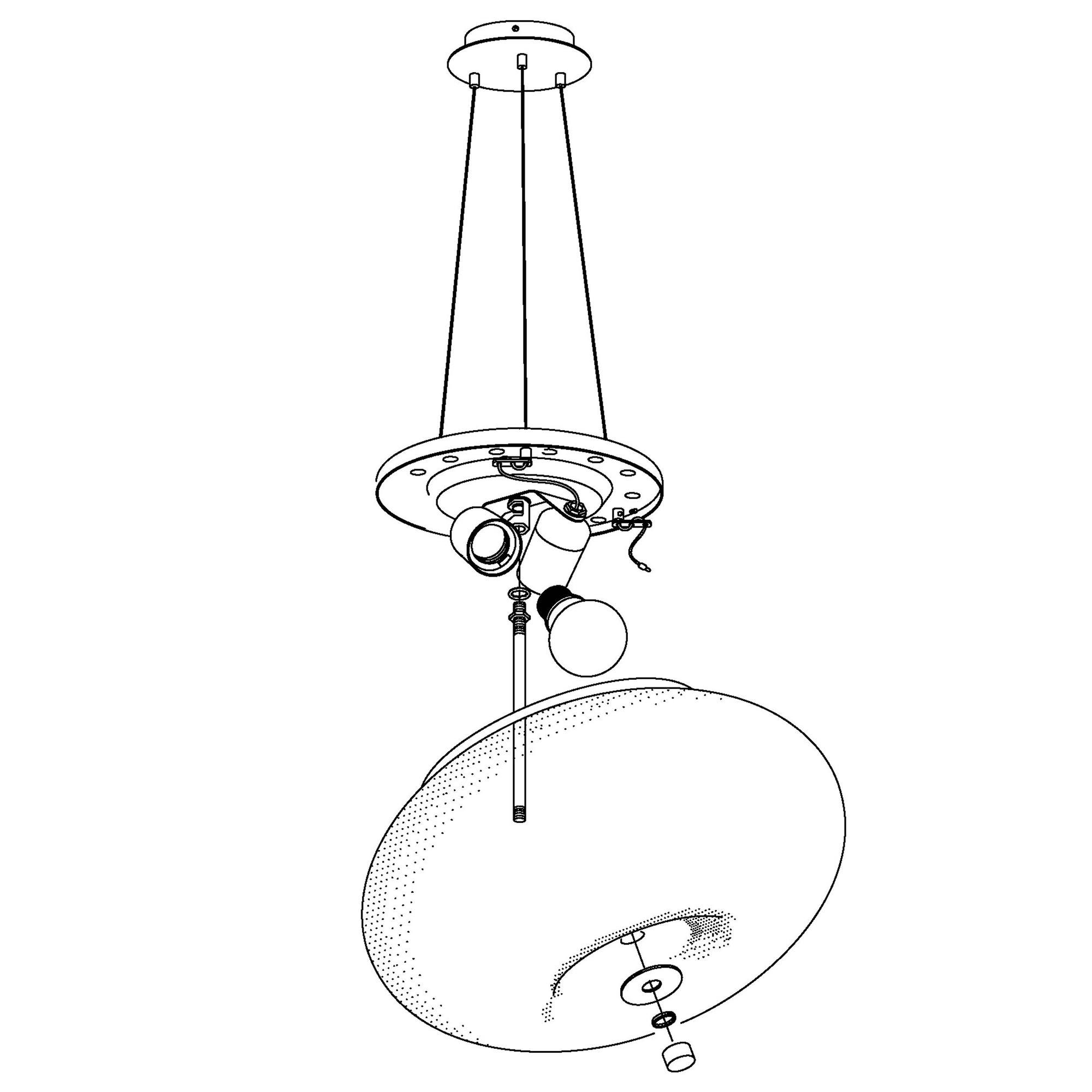 Suspension OPTICA verre opalin Ø28cm