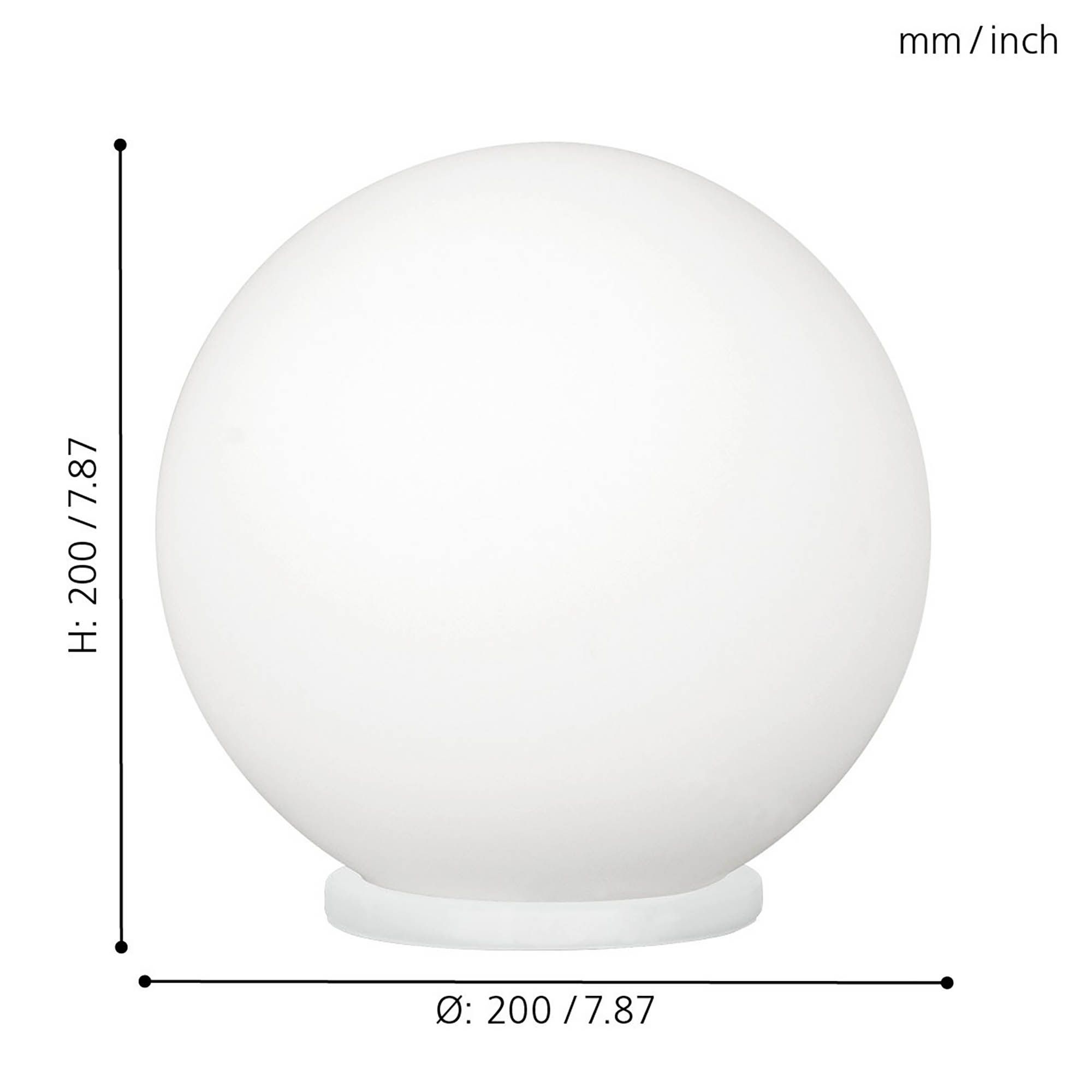 Lampe RONDO blanc H21cm