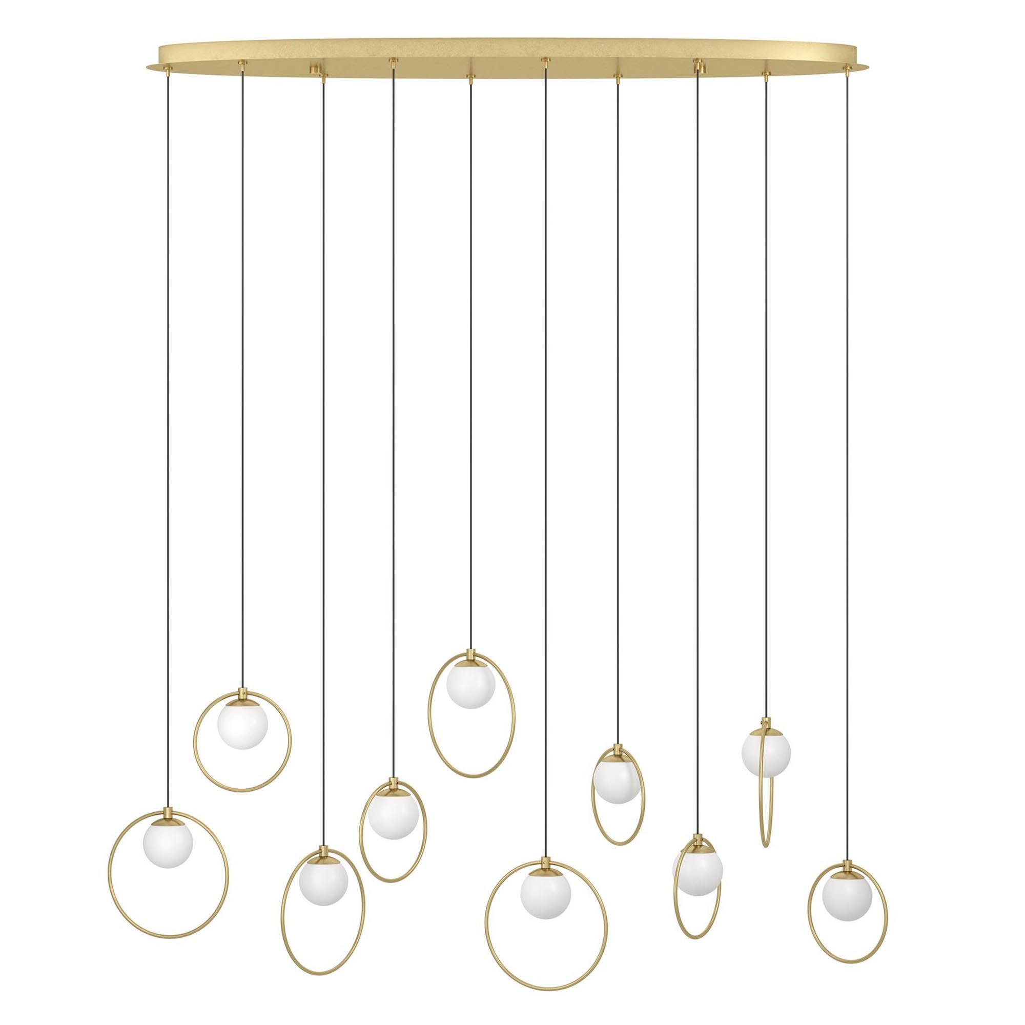 Suspension LED PORTOCOLM laiton H150cm