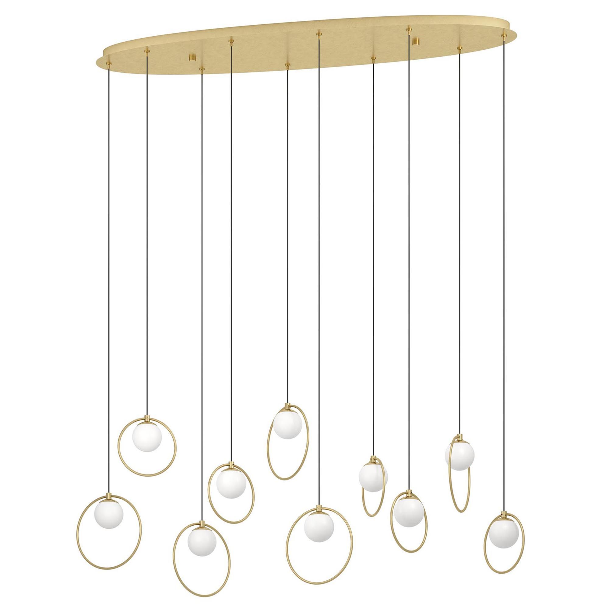 Suspension LED PORTOCOLM laiton H150cm