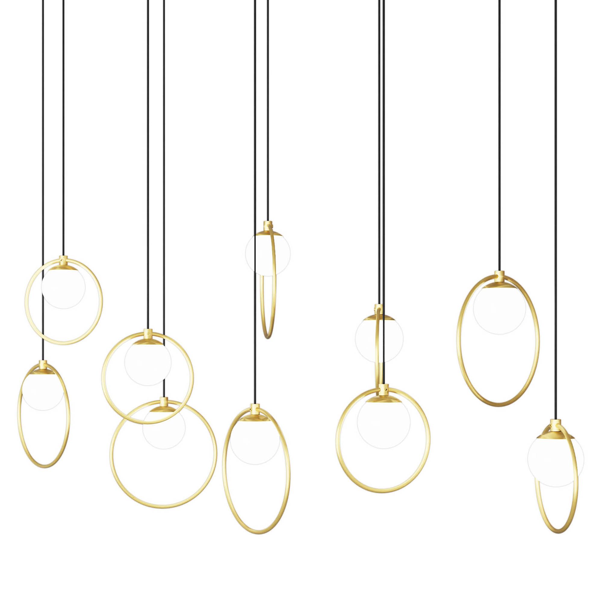 Suspension LED PORTOCOLM laiton H150cm