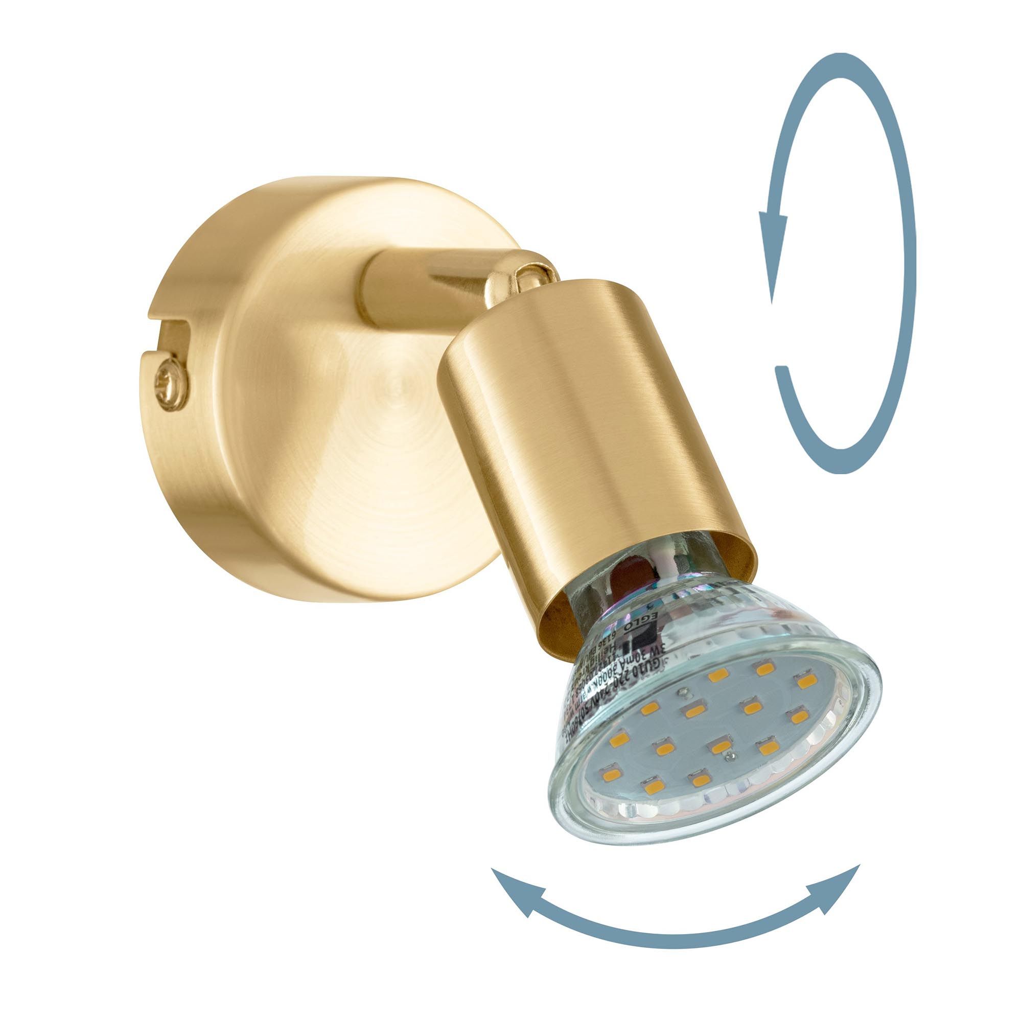 Spot LED BUZZ-LED métal/doré Ø6cm
