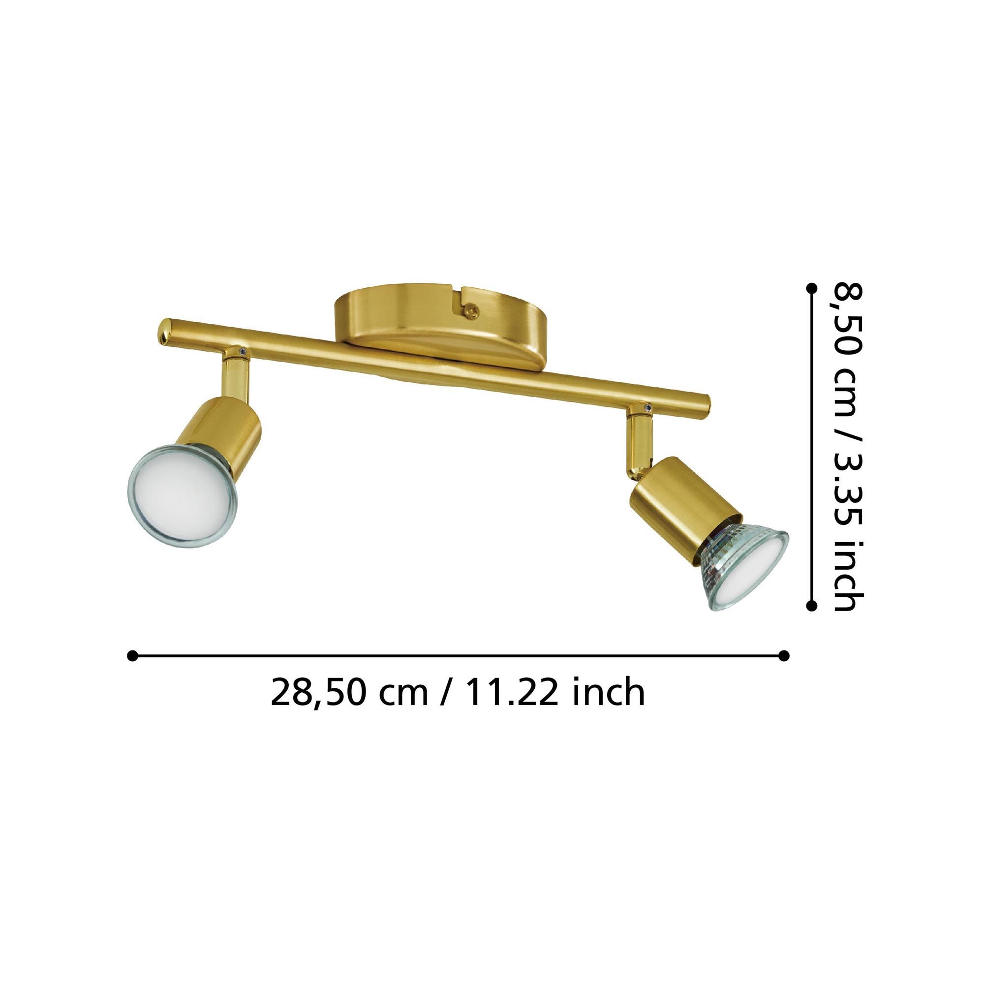 Réglette LED BUZZ-LED métal/doré L28,5cm