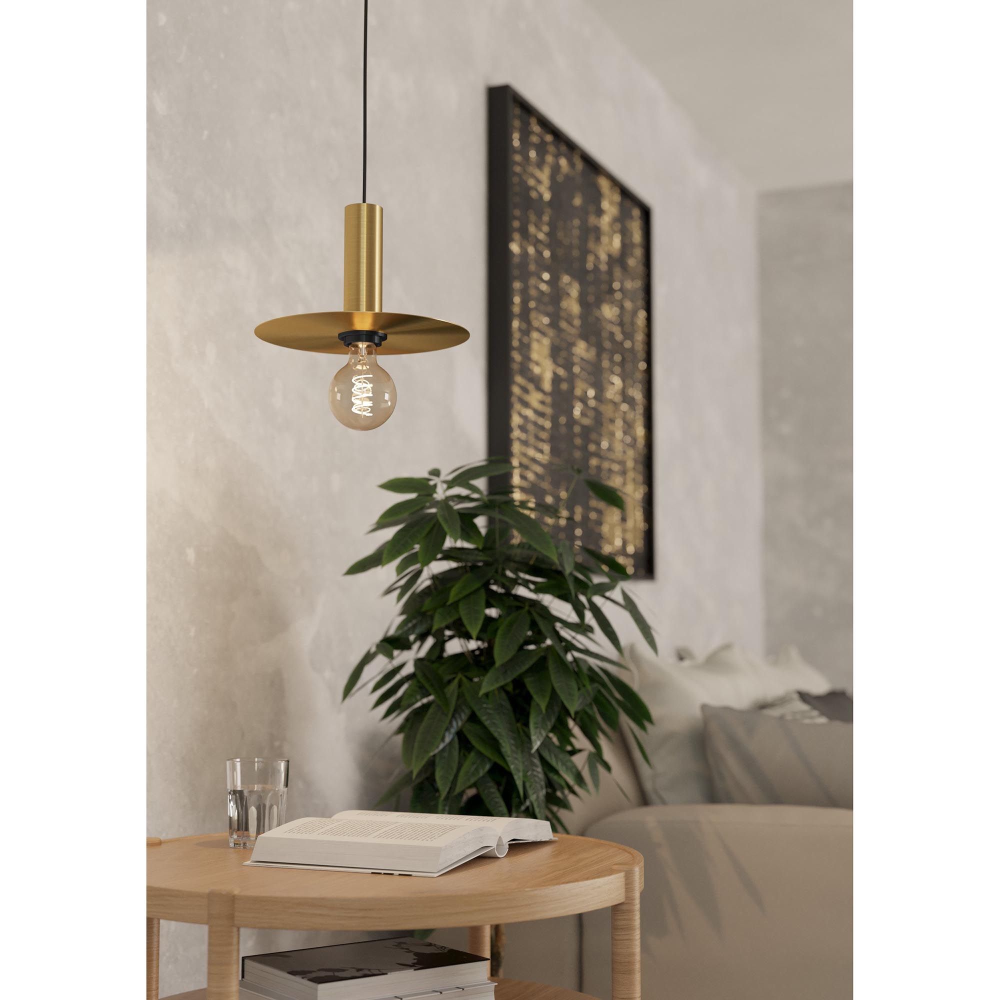Suspension ESCANDELL métal/doré Ø25cm