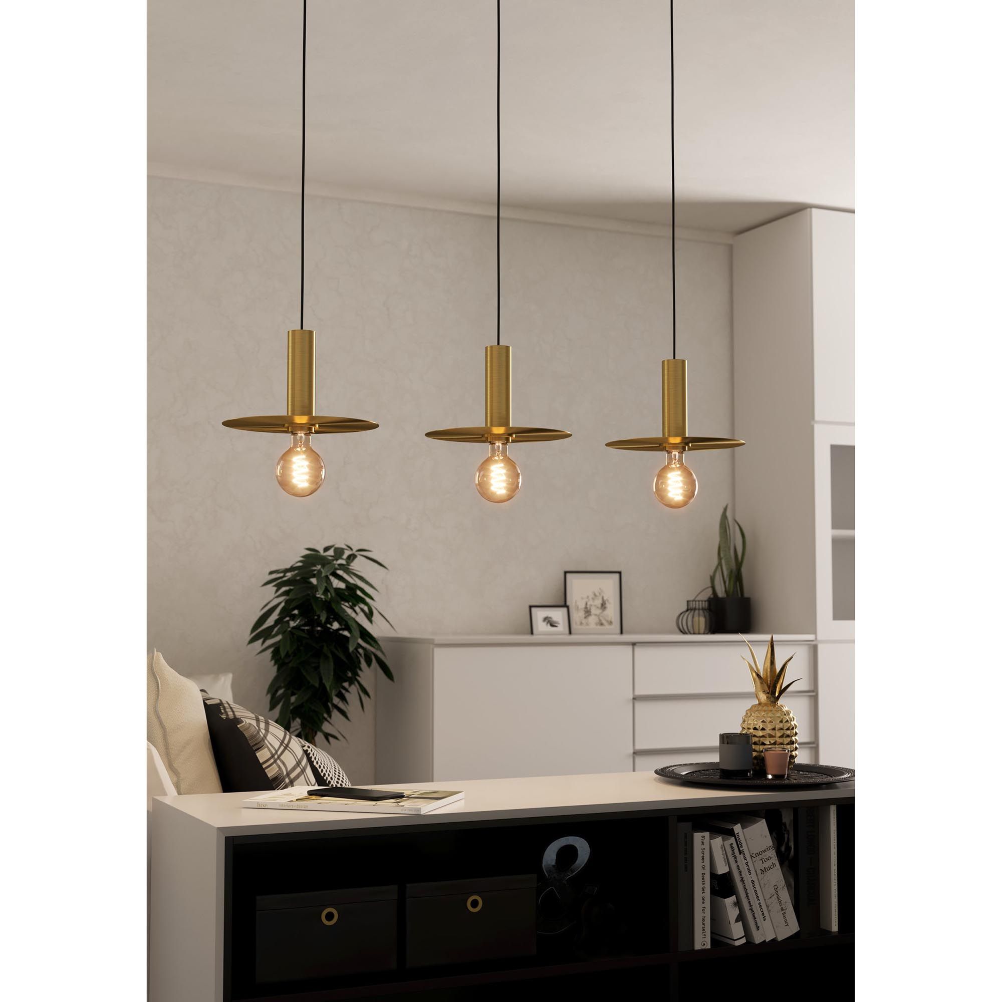 Suspension ESCANDELL métal/doré L95cm