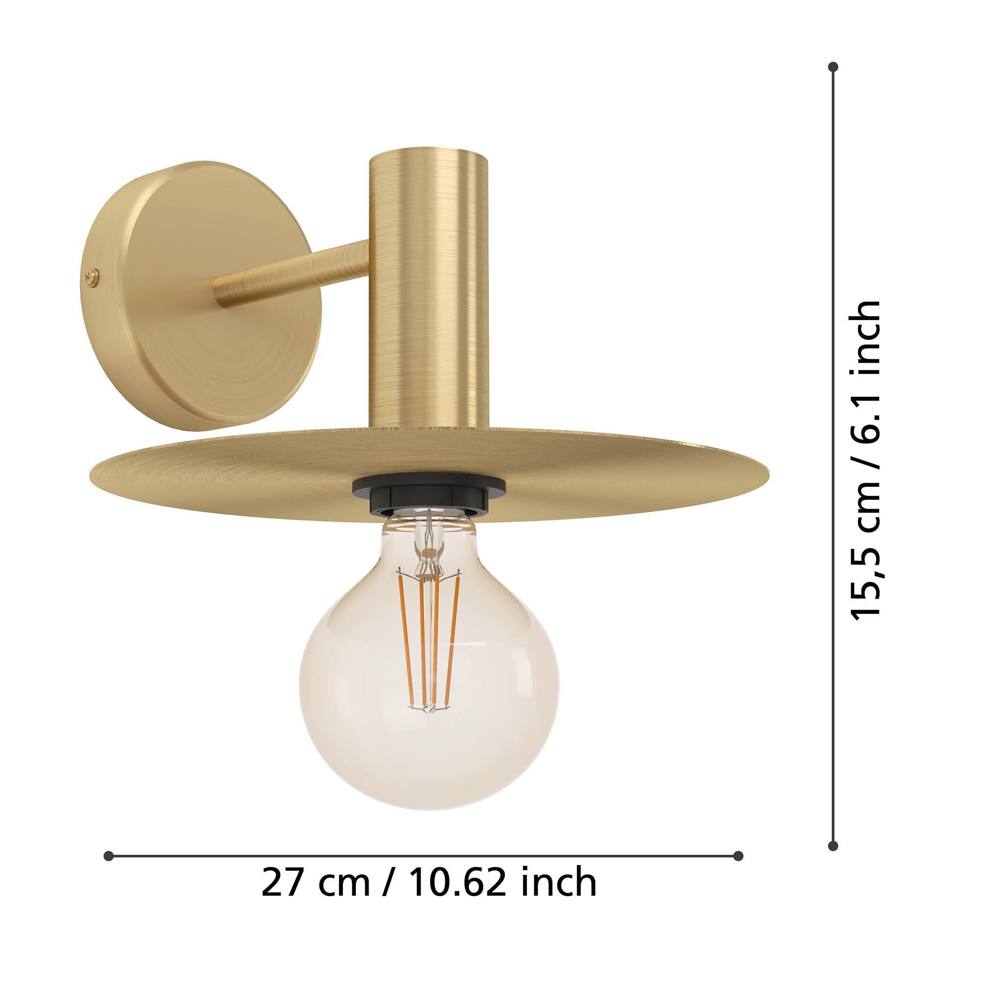 Applique murale en métal doré ESCANDELL E27 40W