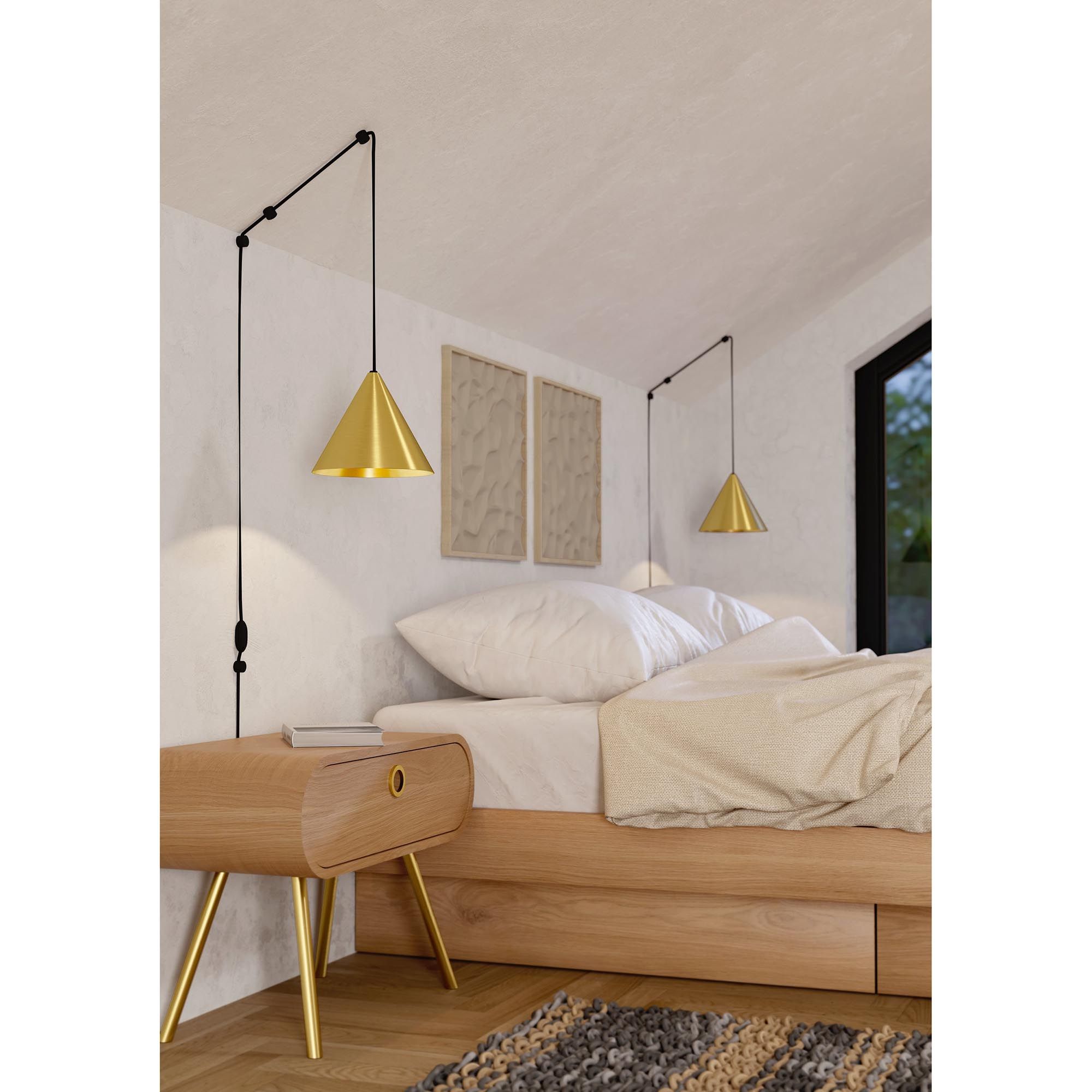 Applique murale en métal doré NARICES E27 40W