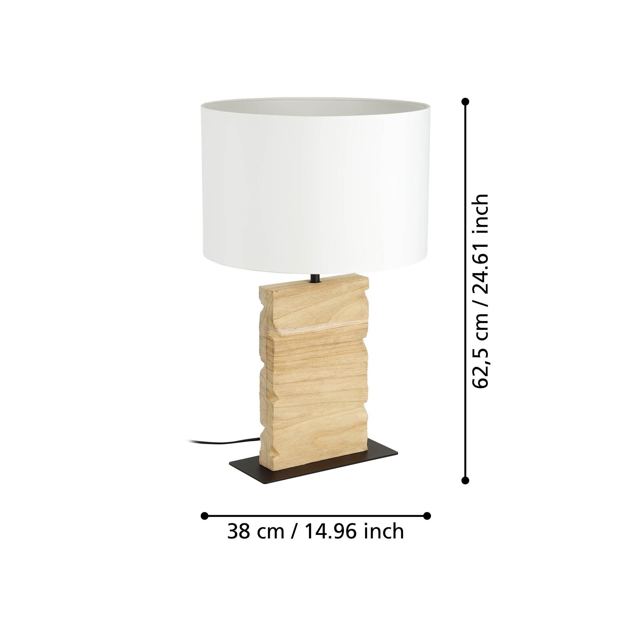 Lampe CONTESSORE bois/blanc H63,5cm