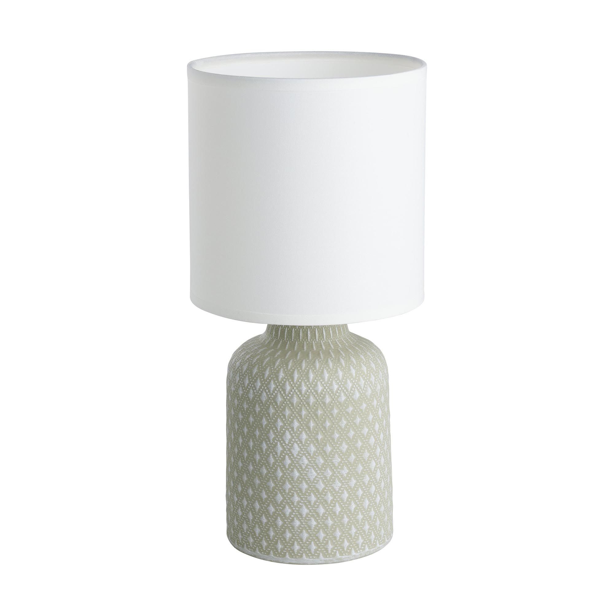 Lampe BELLARIVA gris/blanc H32cm