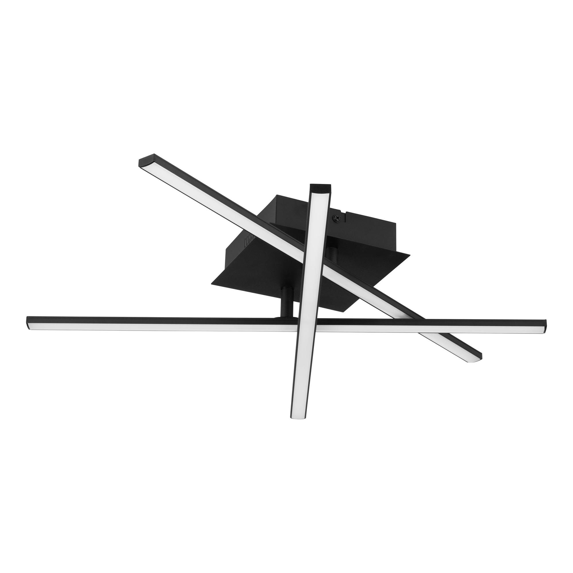 Plafonnier LED LASANA 3 noir Ø50cm