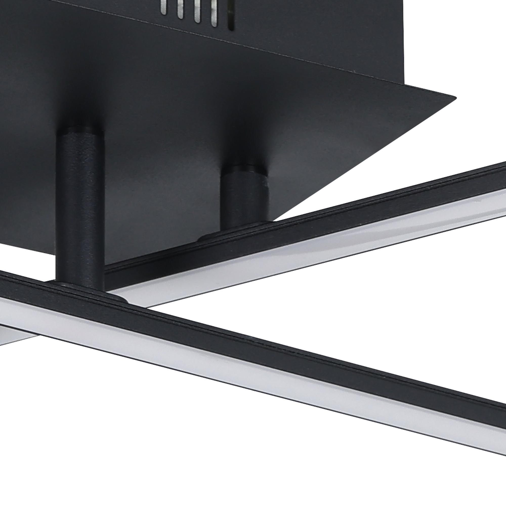 Plafonnier LED LASANA 3 noir Ø50cm