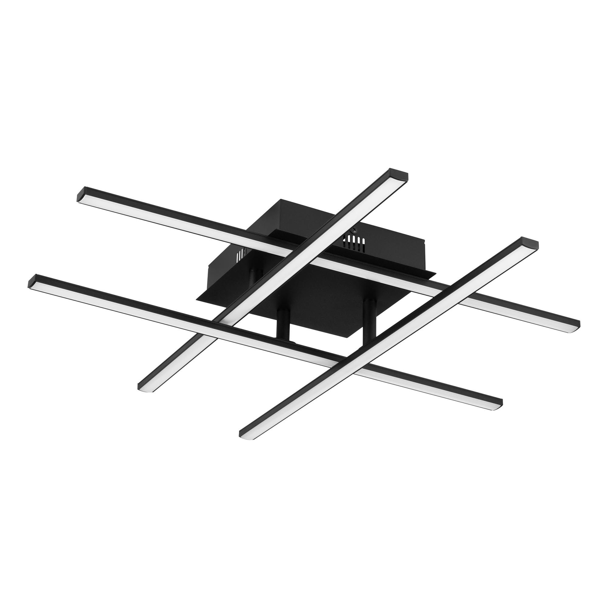 Plafonnier LED LASANA noir Ø50cm