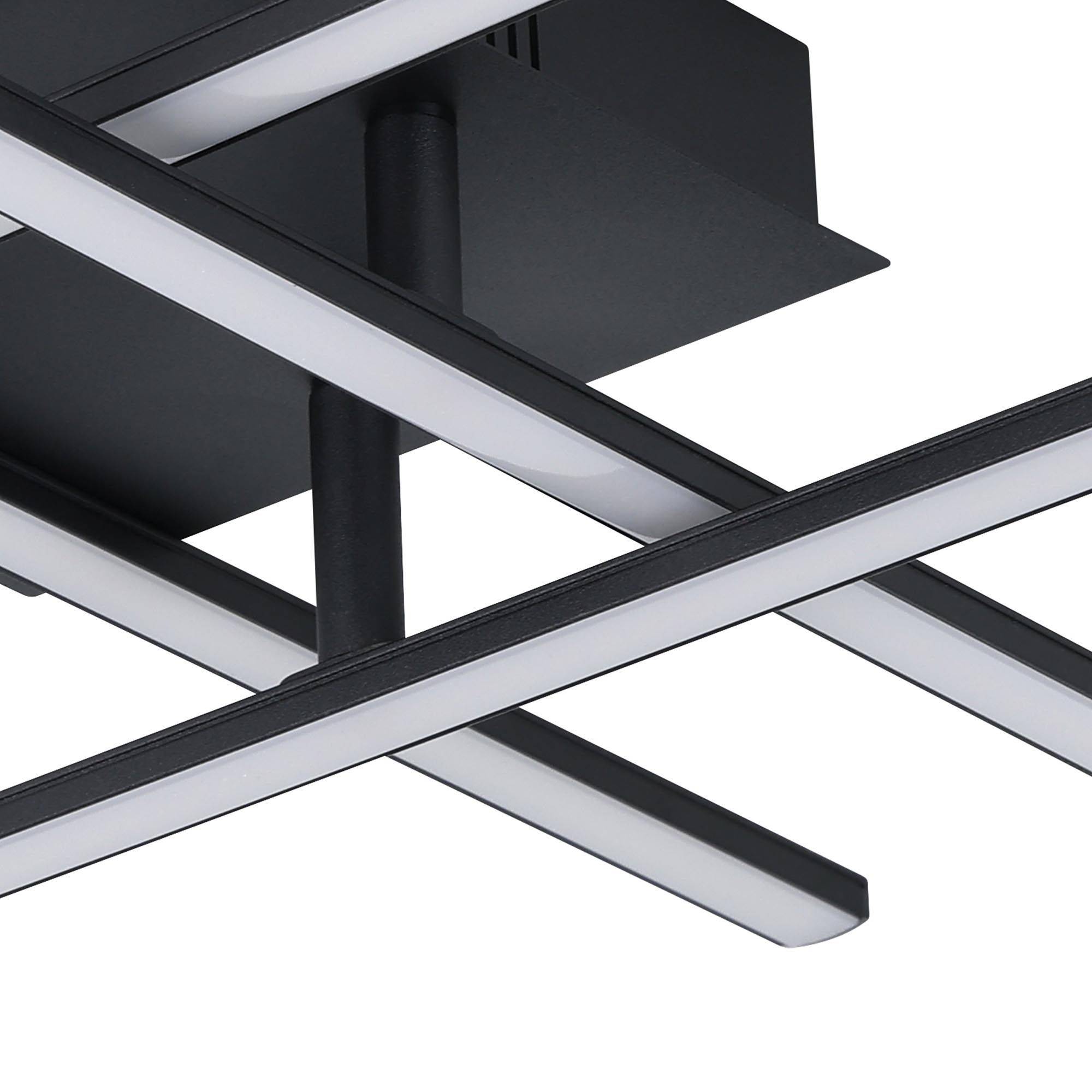 Plafonnier LED LASANA noir Ø50cm