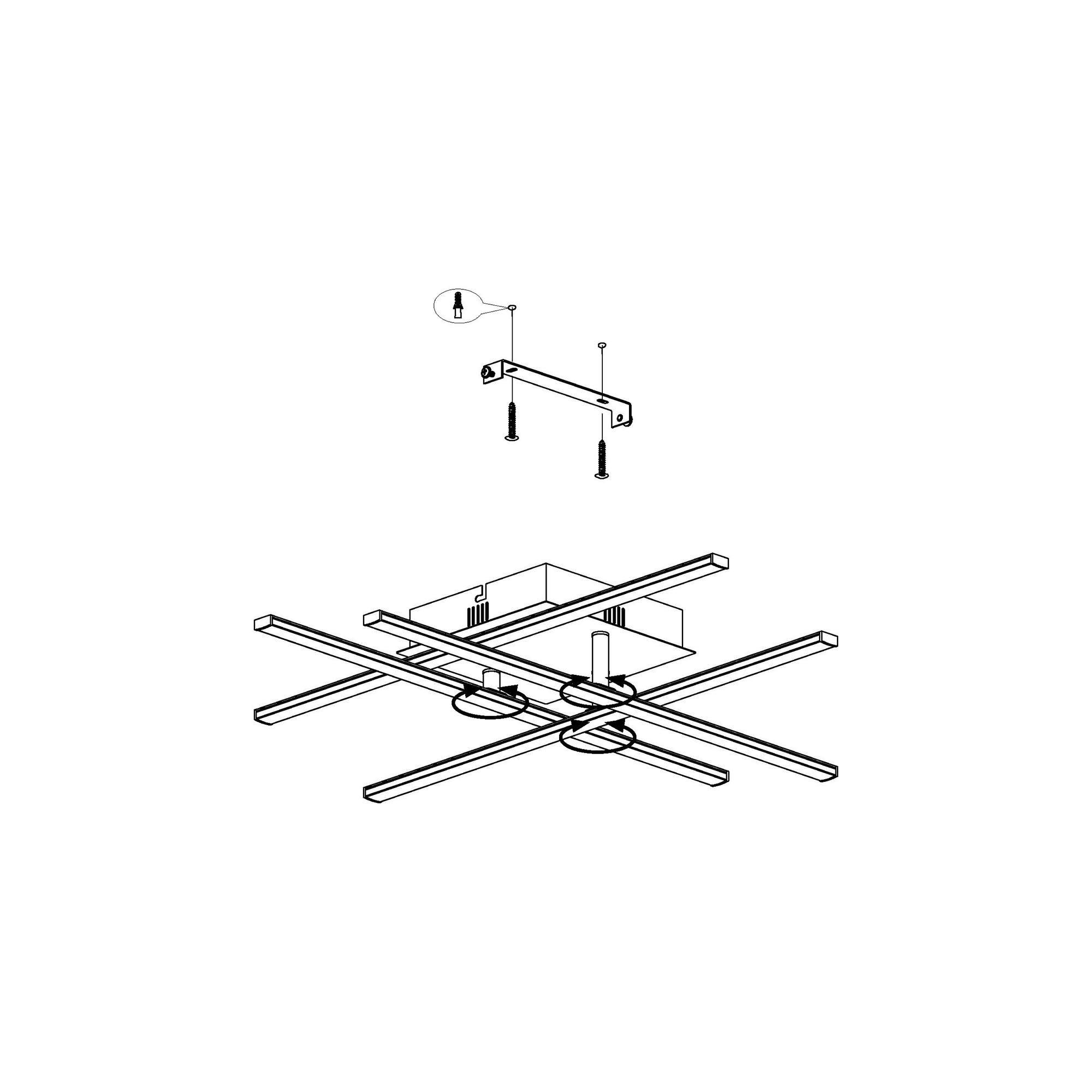 Plafonnier LED LASANA noir Ø50cm
