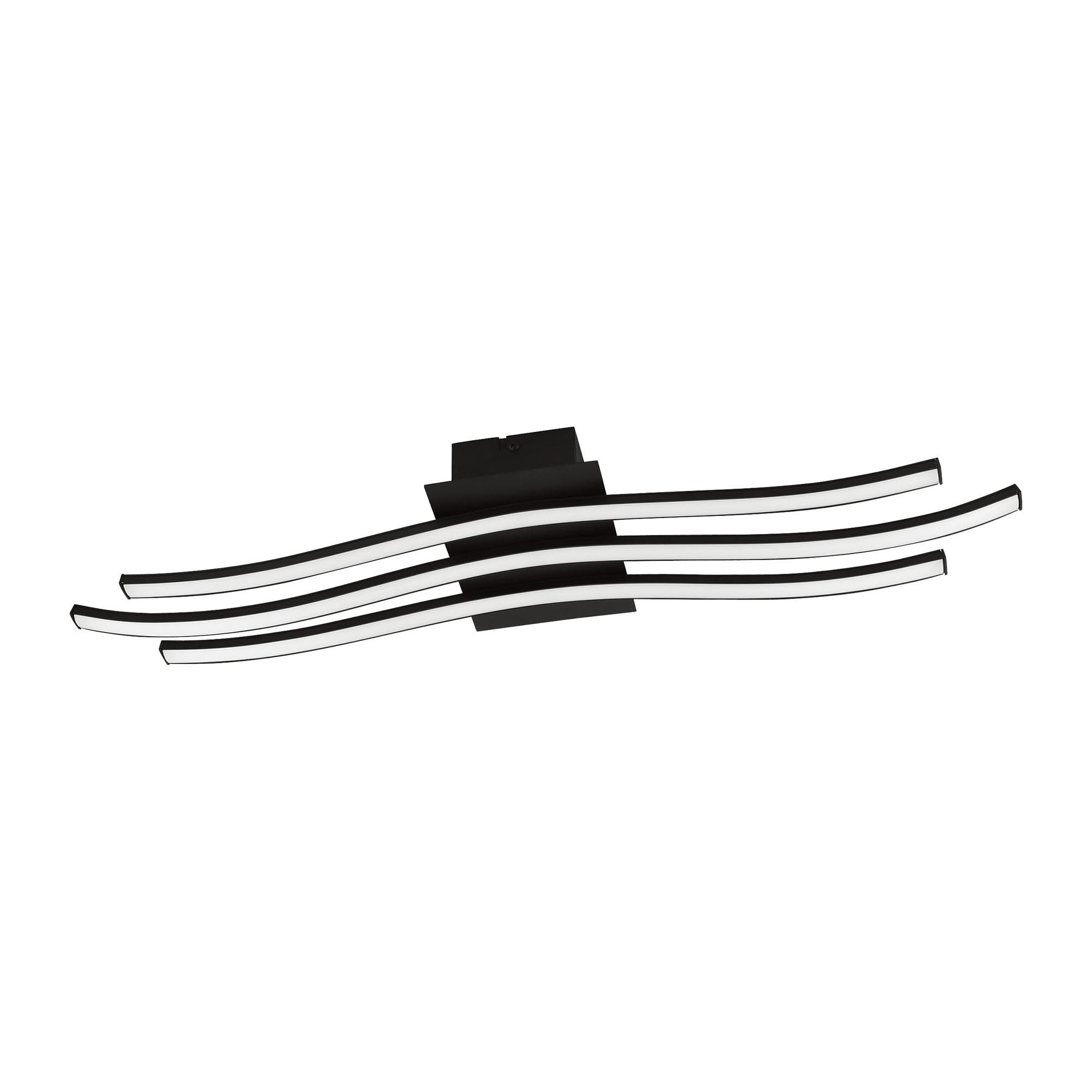 Plafonnier LED RONCADE noir L65cm