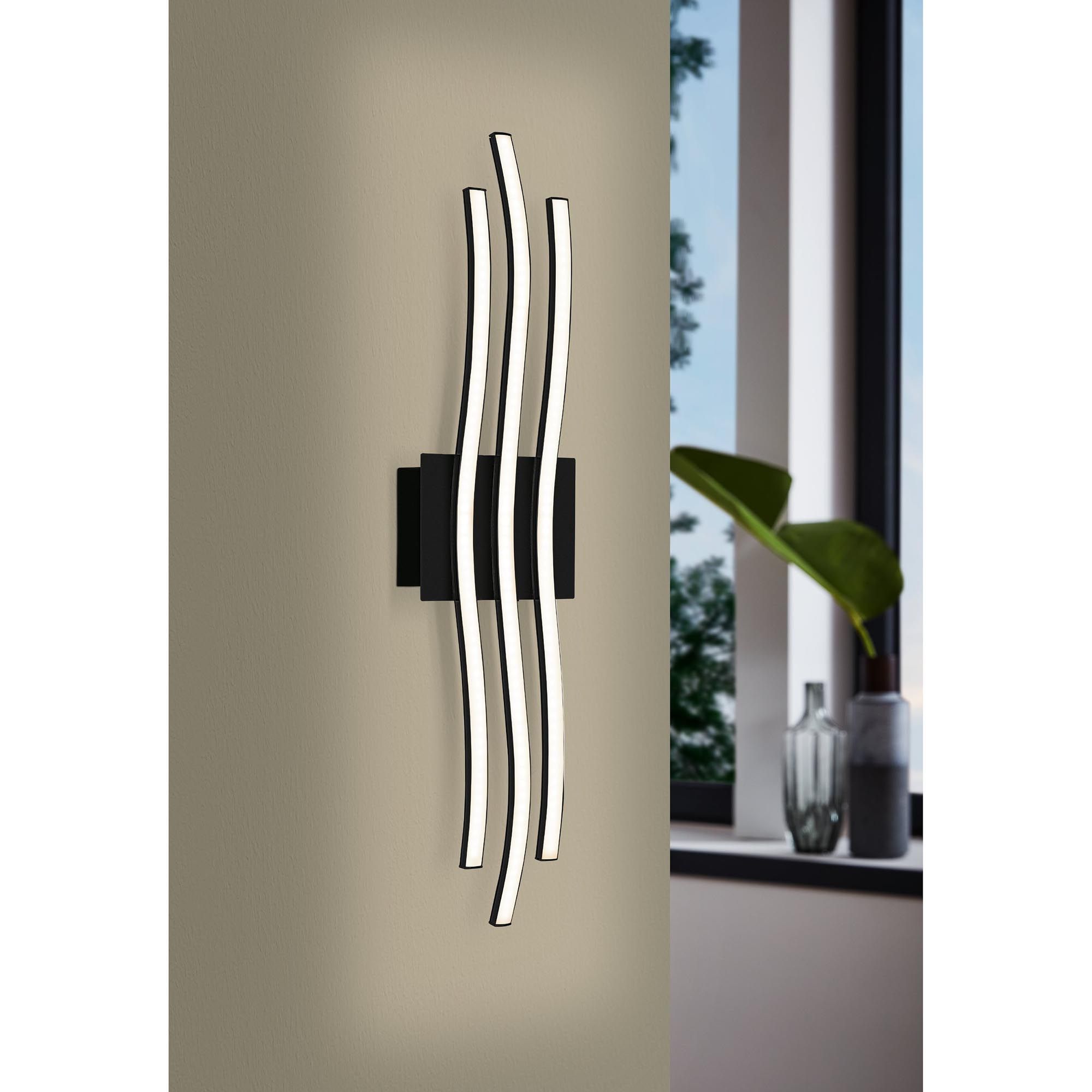 Plafonnier LED RONCADE noir L65cm