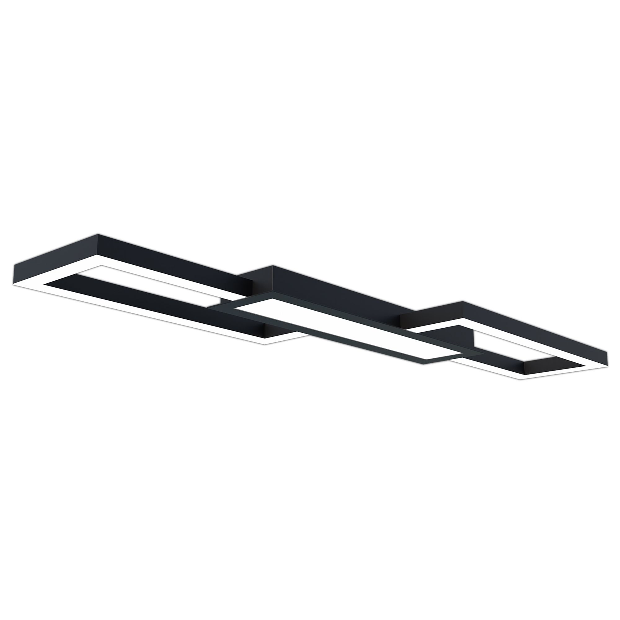 Plafonnier LED dimmable MONIROTE noir L78cm