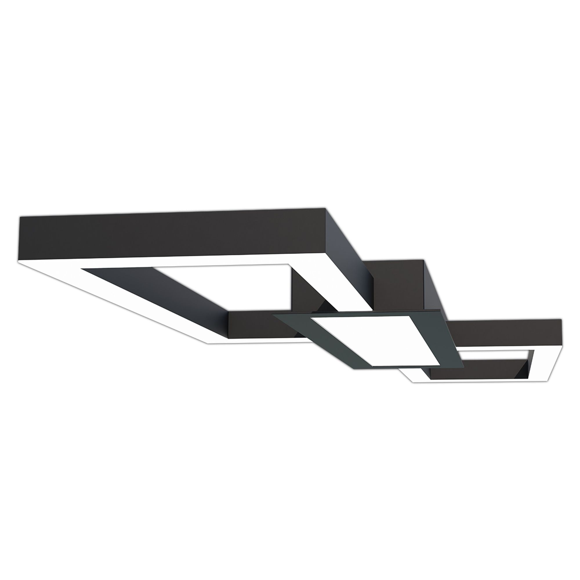 Plafonnier LED dimmable MONIROTE noir L78cm
