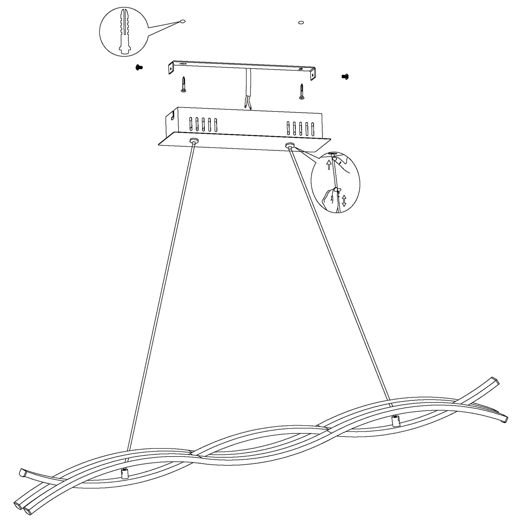 Suspension LED LASANA L98,5cm