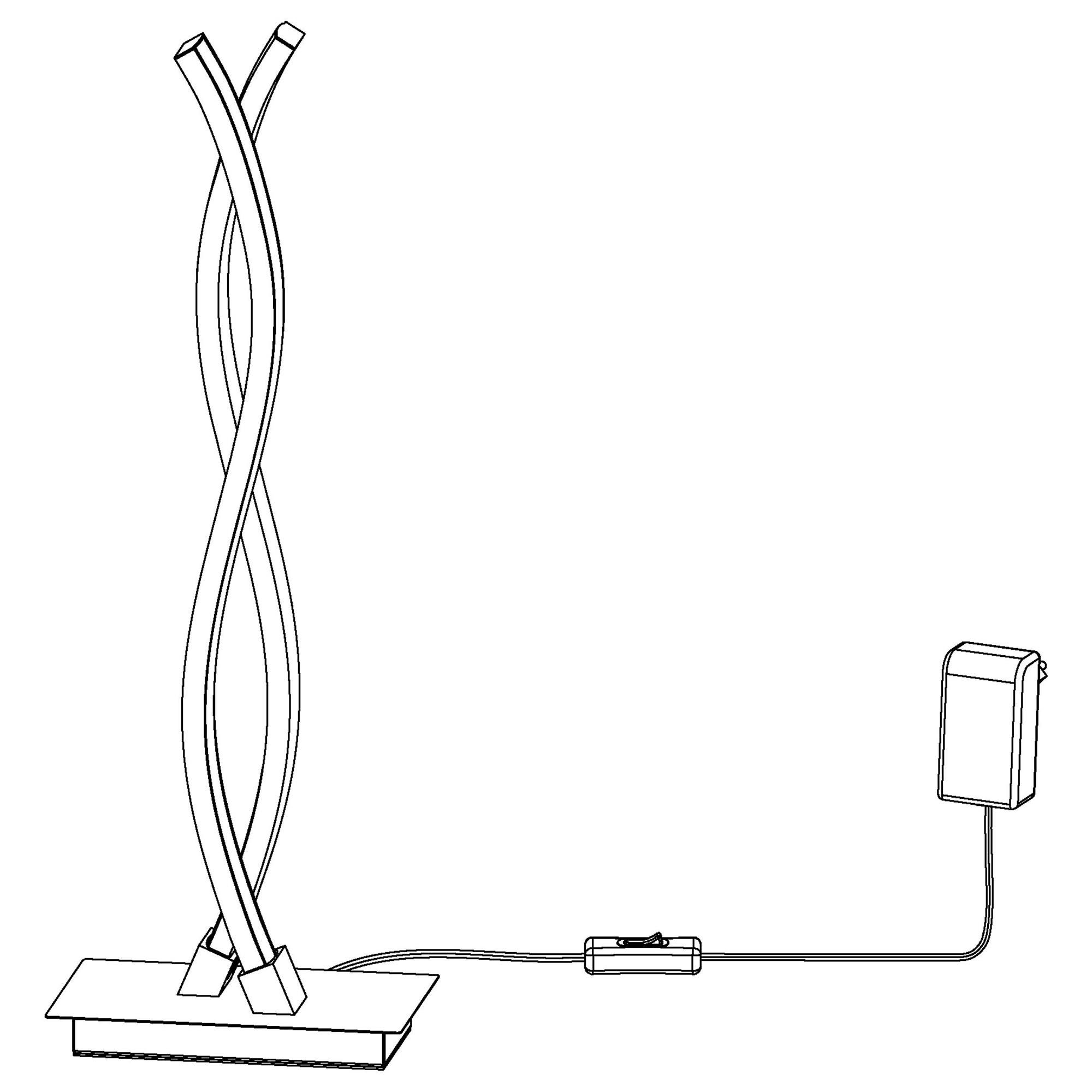 Lampe LED noir LASANA 3 noir H46cm